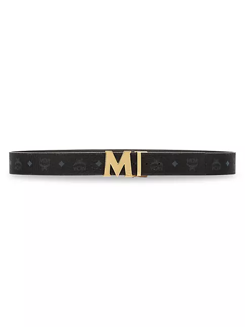 MCM Men's Claus Reversible Logo Leather Belt