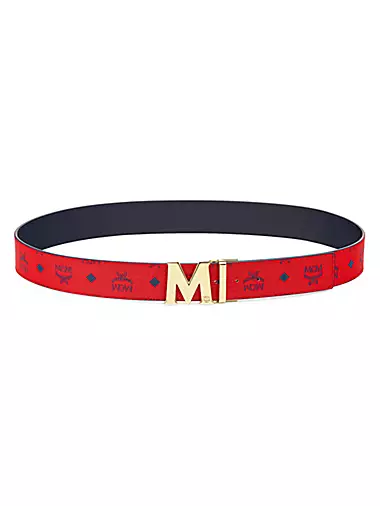 MCM, Accessories, Authentic Reversible Red And Navy Blue Mcm Belt In 5  Width Size