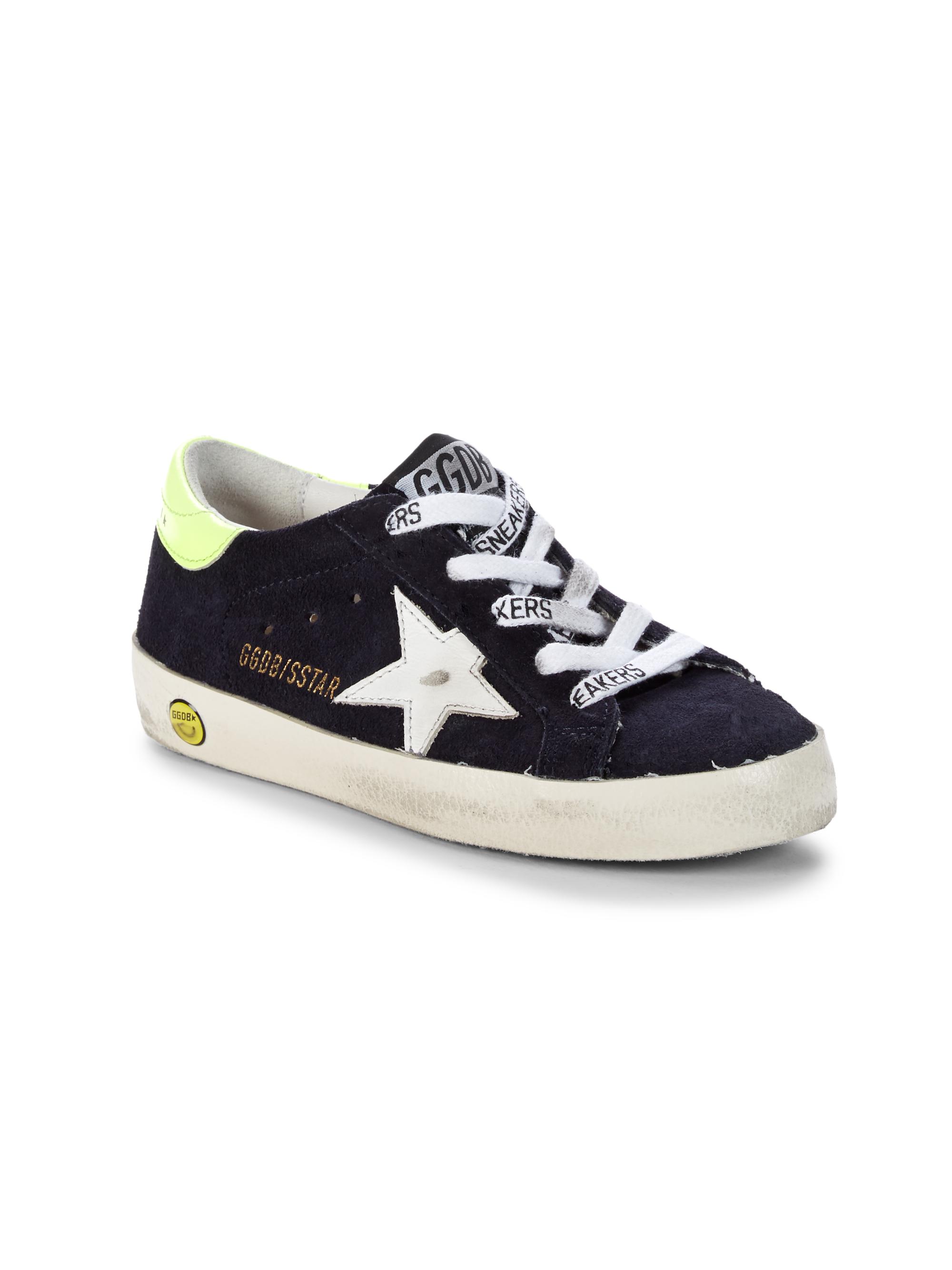 Golden Goose Kid's Superstar Leather Sneakers - Night Blue 12.5 (Child)