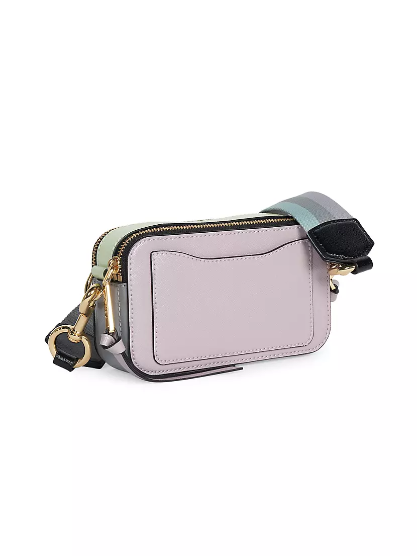 Shop Marc Jacobs The Snapshot Coated Leather Camera Bag