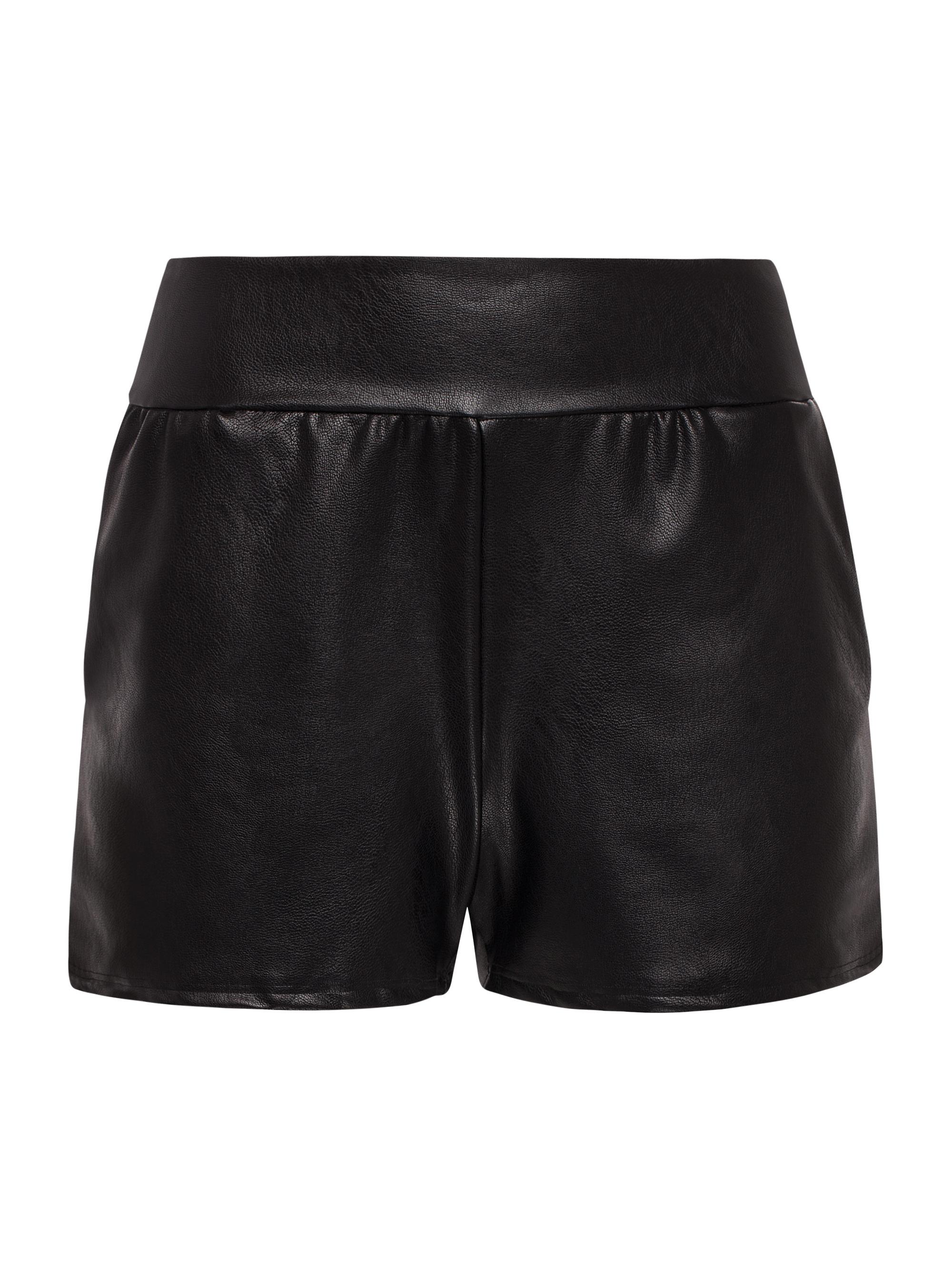 Commando Women's Faux Leather Relaxed Shorts - Black