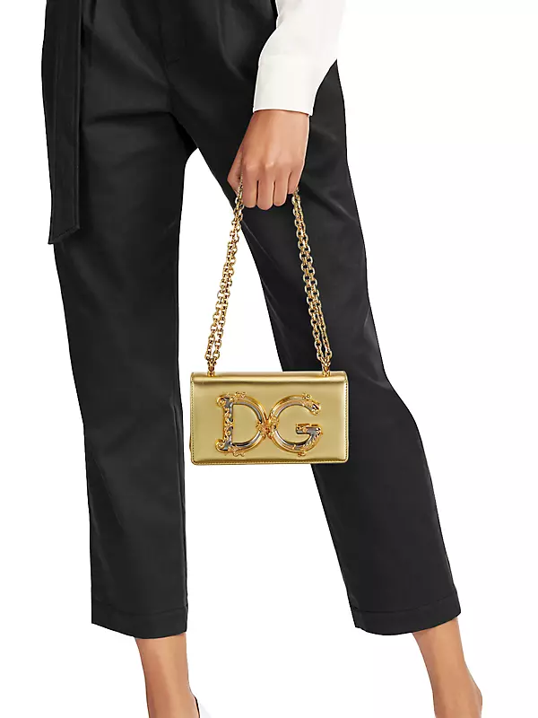 Shop Dolce&Gabbana D&G Girls Metallic Leather Crossbody Shop Dolce&Gabbana D&G Girls Metallic Leather Crossbody