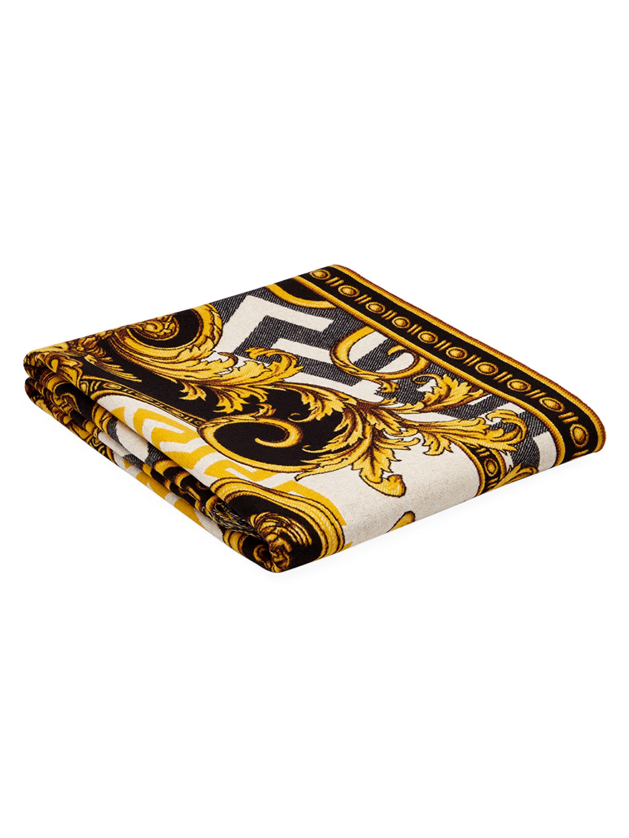 Versace La Coupe des Dieux Wool Throw - Black White