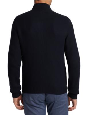 Ralph Lauren Purple Label Textured Zip Mockneck Sweater | Saks