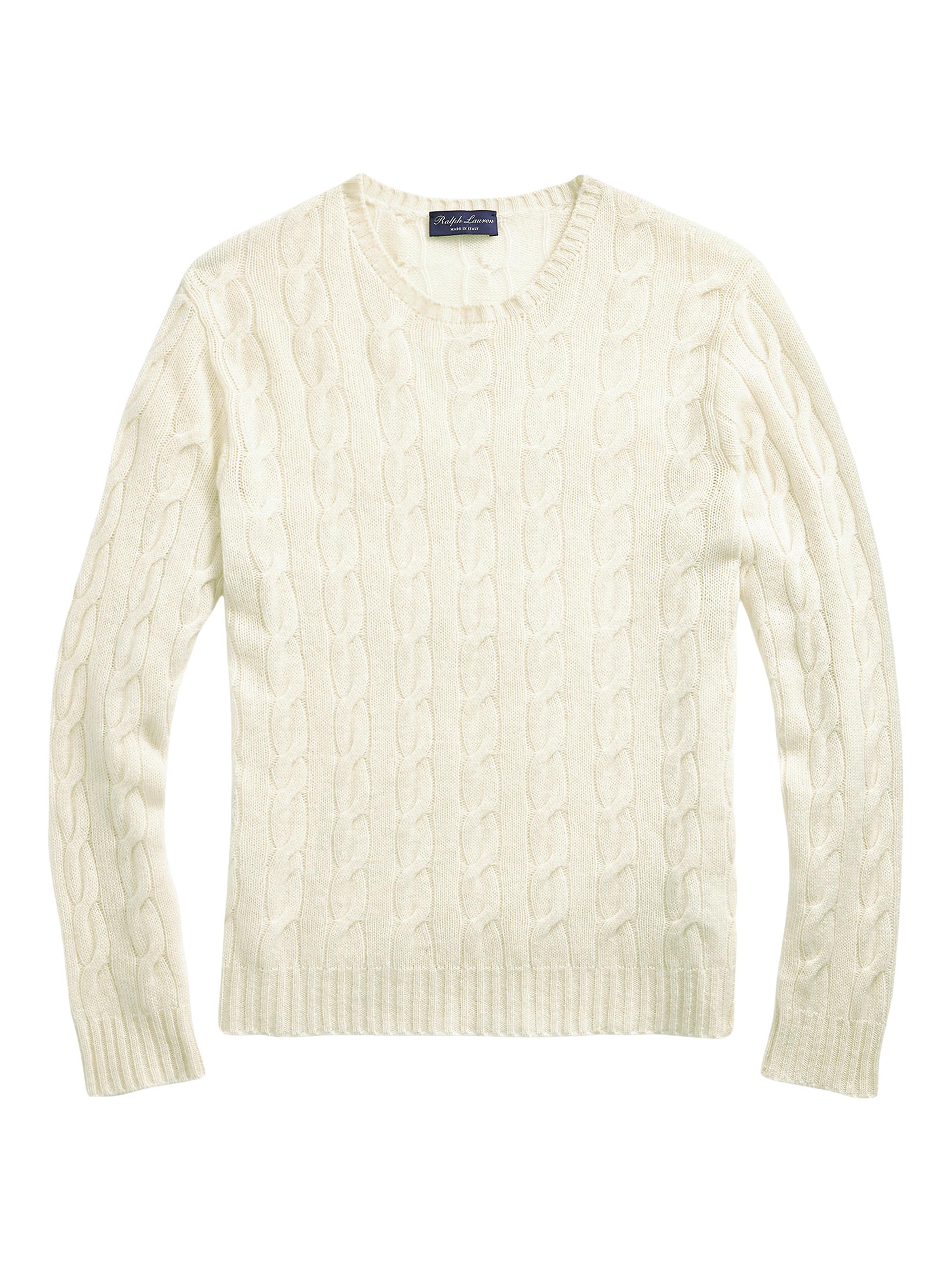 Ralph Lauren Purple Label Men's Textured Crewneck Cotton Sweater - Classic Cream