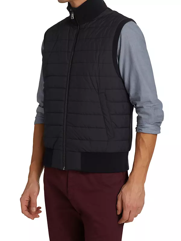 Shop Ralph Lauren Purple Label Quilted Reversible Vest