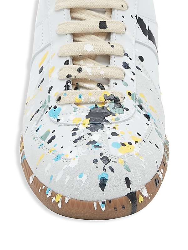 Shop Maison Margiela Paint Splatter Leather Sneakers | Saks Shop Maison Margiela Paint Splatter Leather Sneakers | Saks