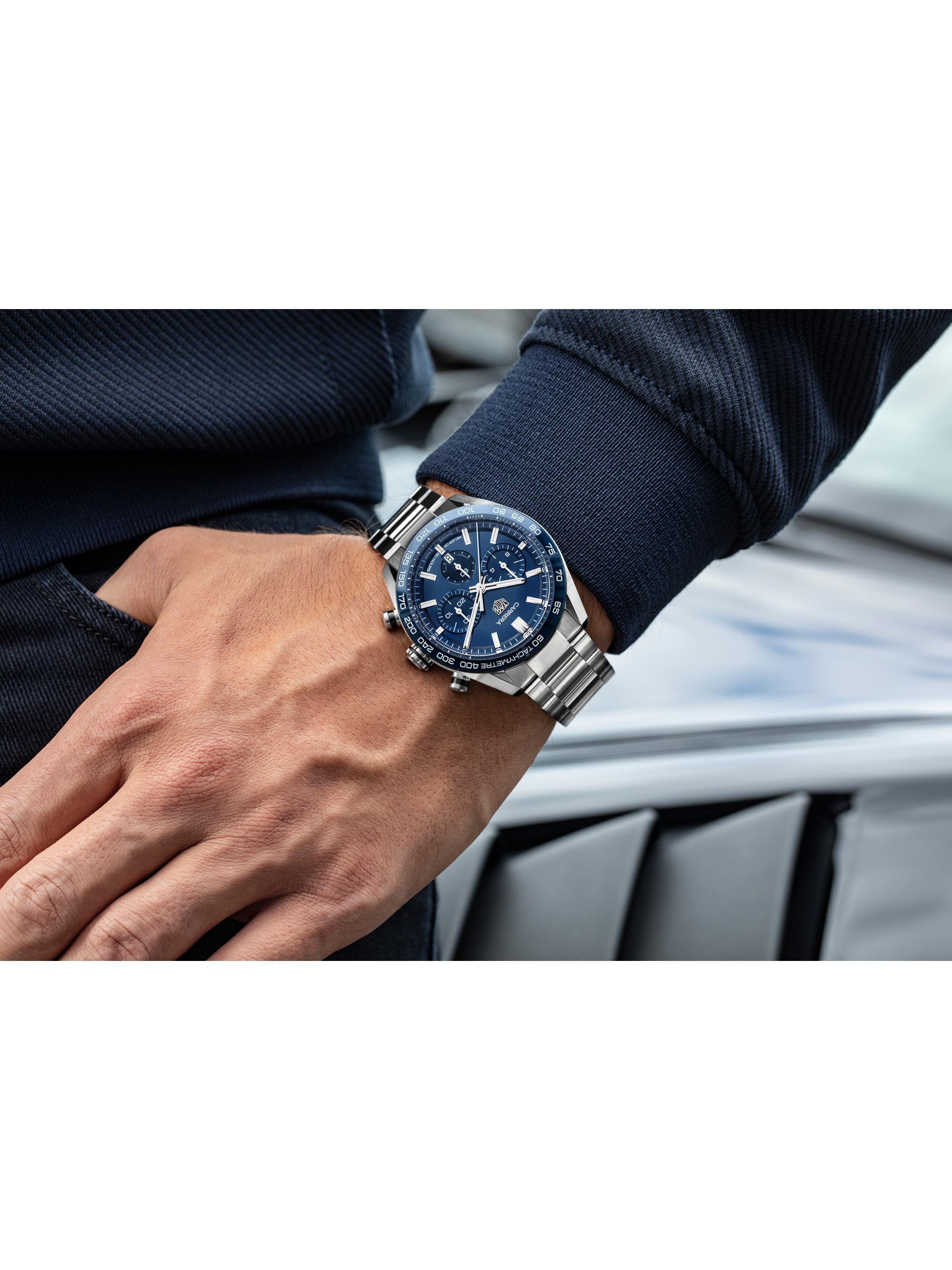 TAG Heuer Carrera 44MM Stainless Steel & Ceramic Bracelet