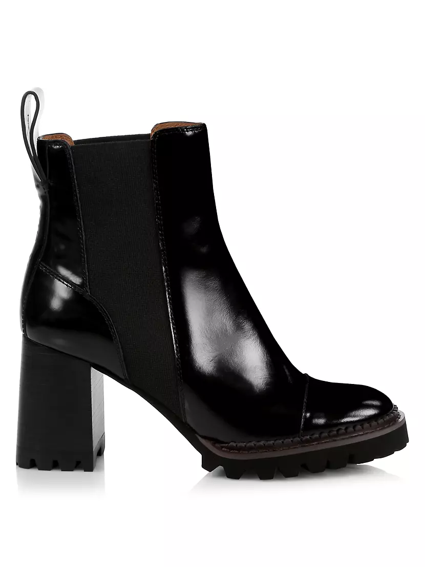 See by Chloe Mallory Lug-Sole Leather Chelsea Boots
