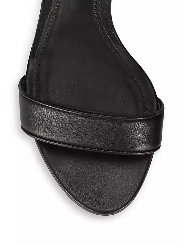 Sculpted-Heel Baroque DG Leather Sandals