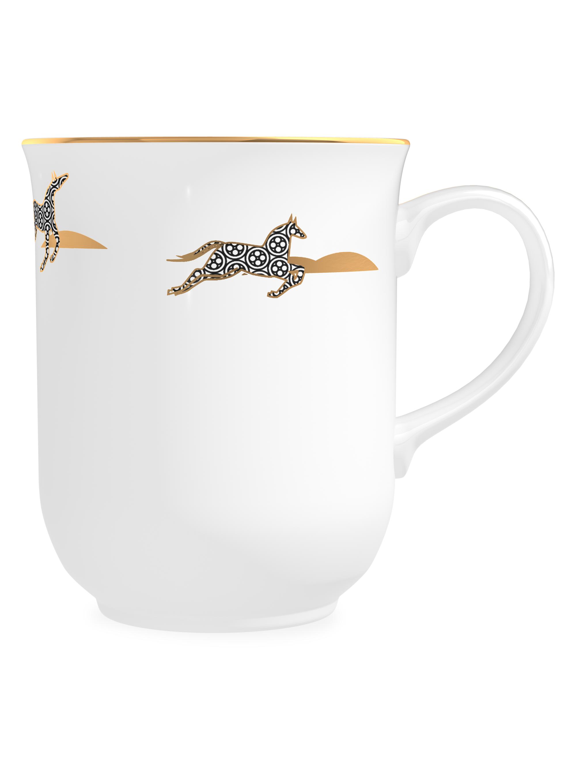 Memo Paris Women's Cuirs Nomades Mint Scented Porcelain Coffee Mug Candle