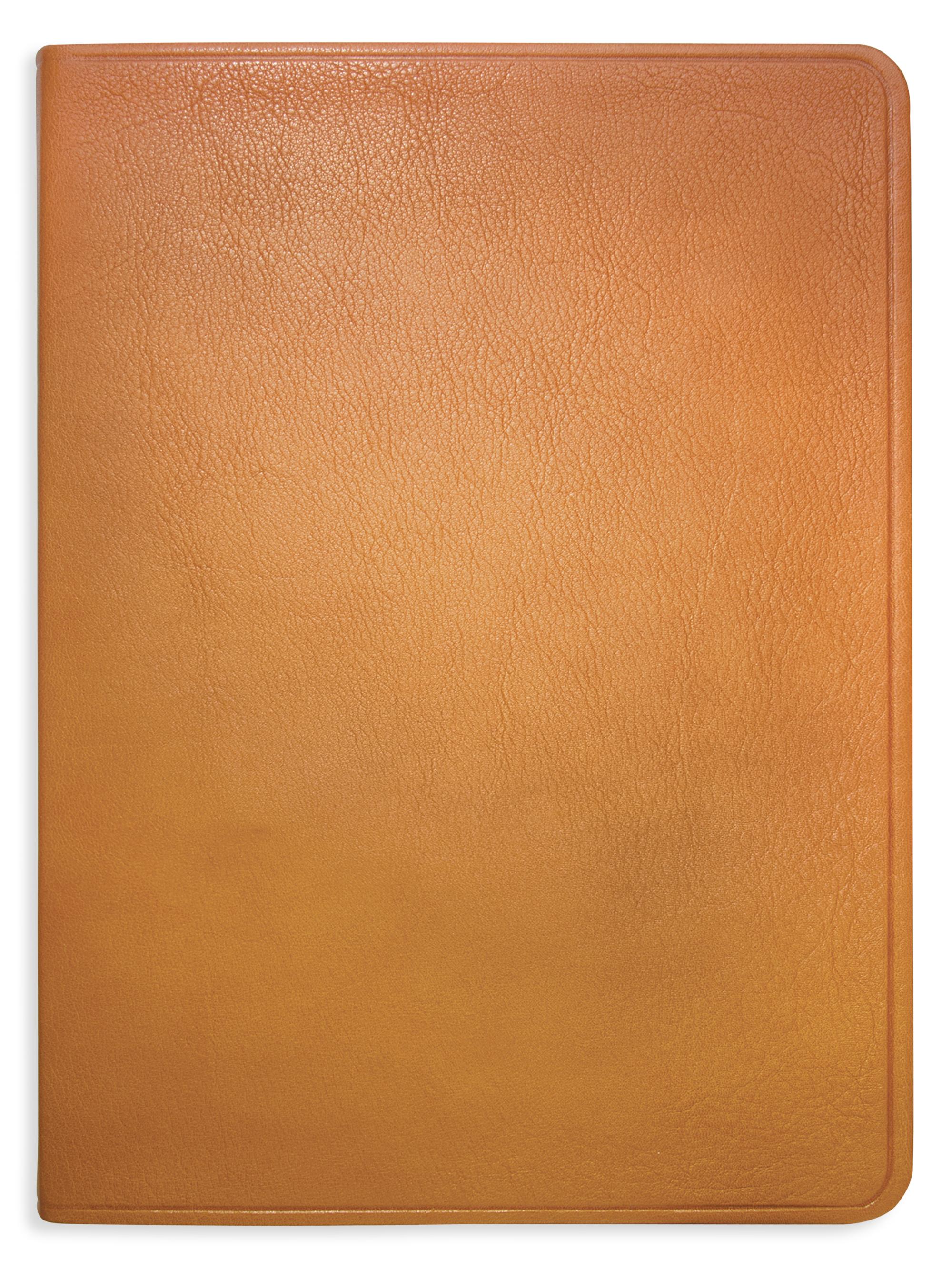 Graphic Image Large Flexible Leather Cover Journal - Burnt