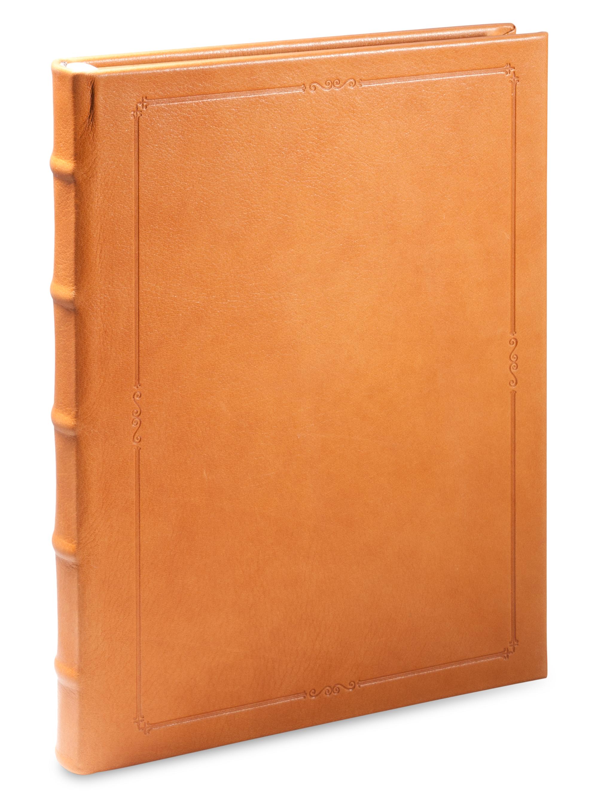 Graphic Image Large Hardcover Leather Journal - Burnt