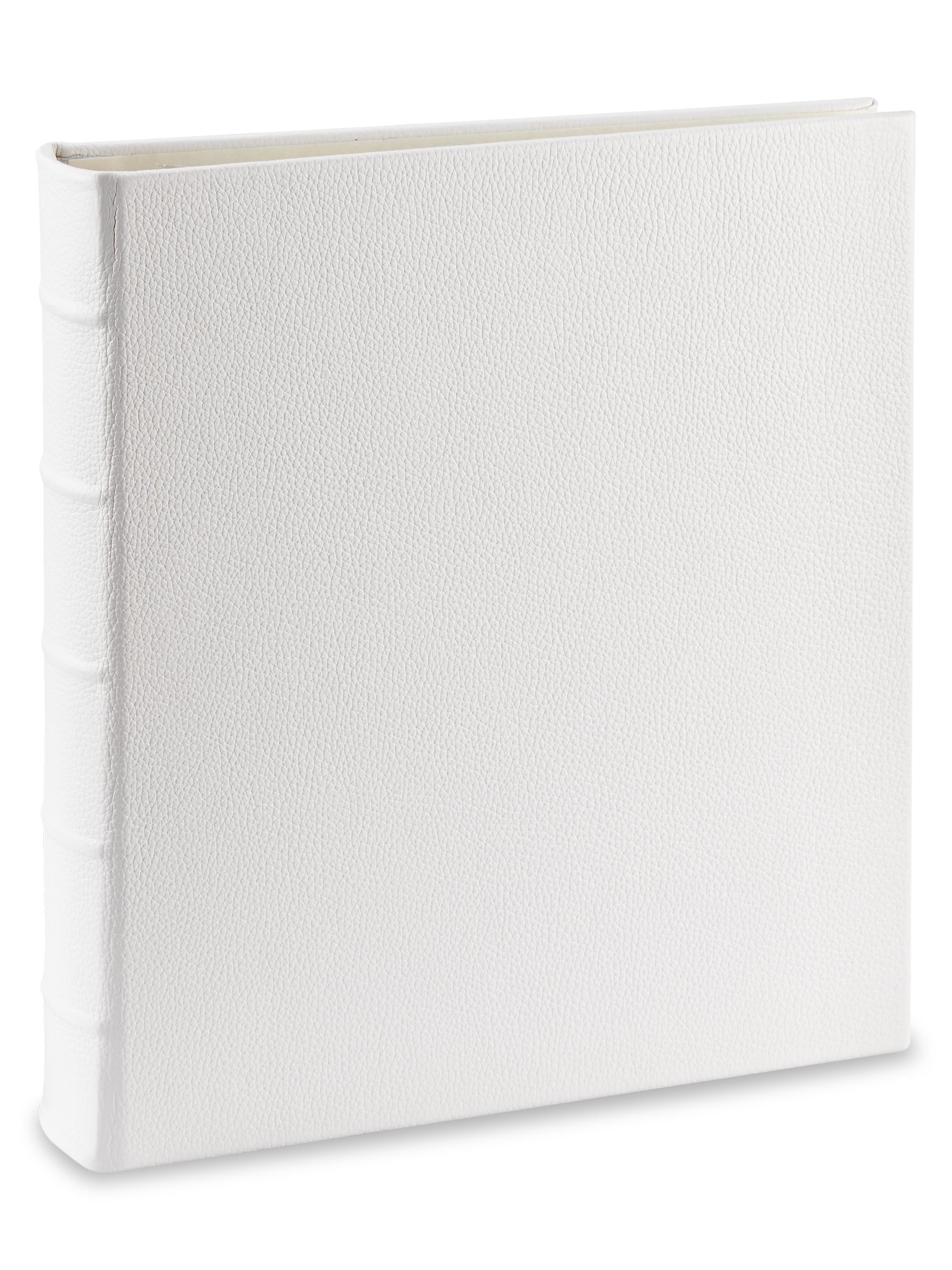 Graphic Image Medium Clear Pocket Pebbled Leather Album - White