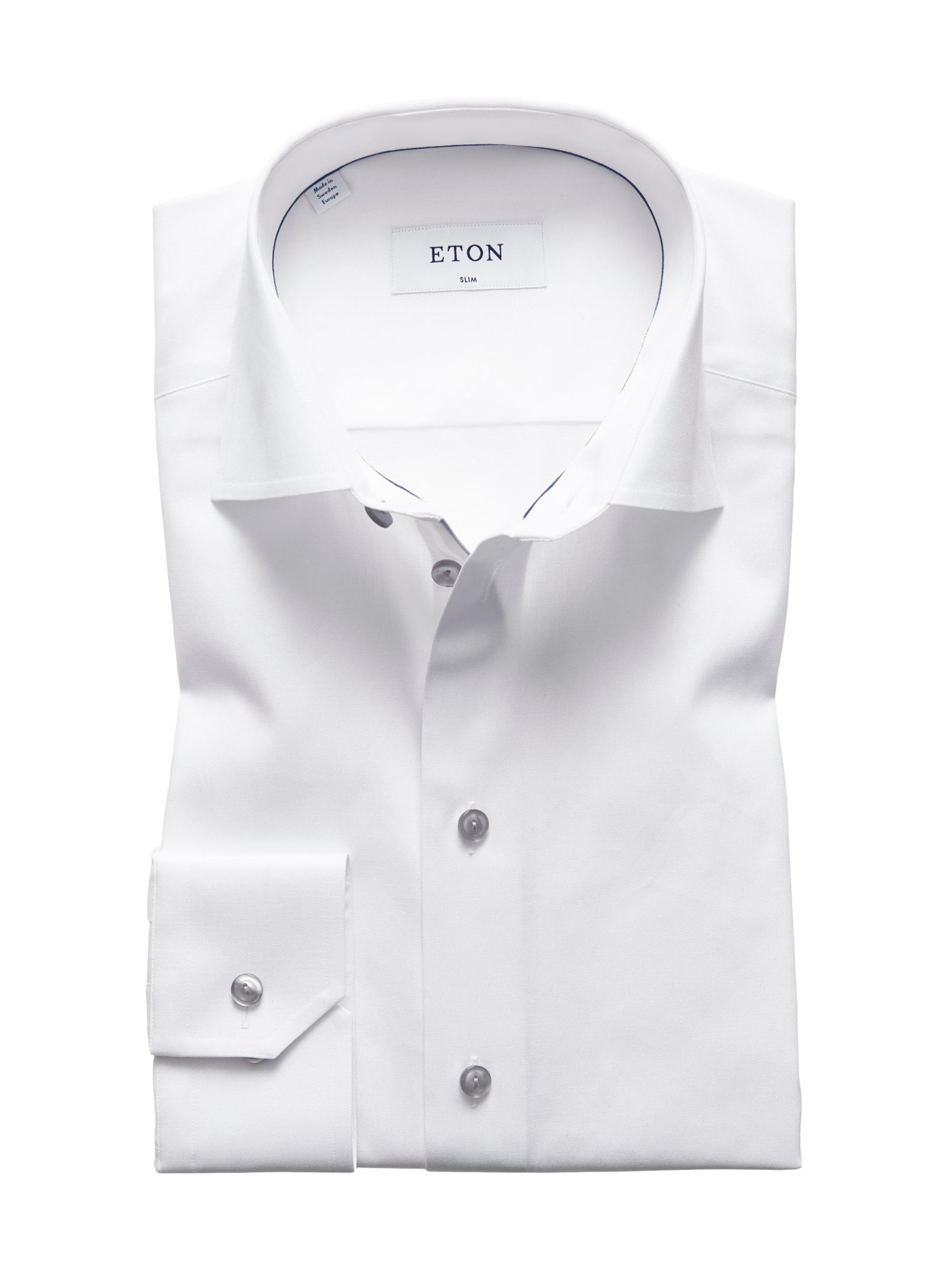 Eton Men's Slim-Fit Twill Dress Shirt - White