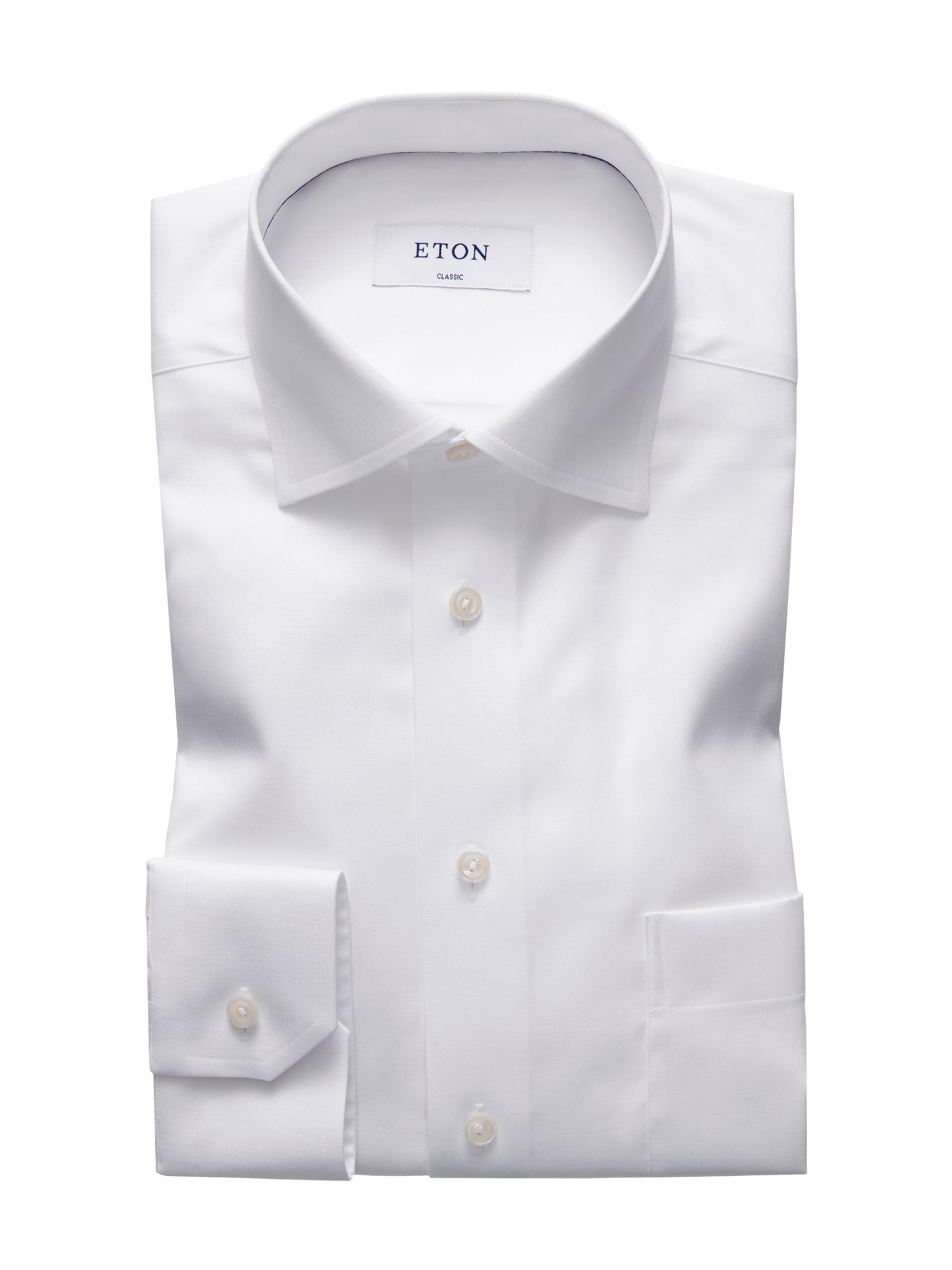 Eton Men's Classic-Fit Twill Dress Shirt - White