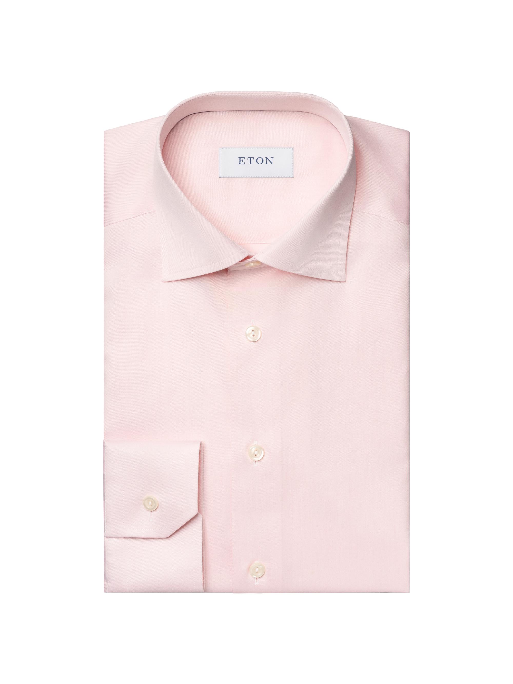 Eton Men's Contemporary-Fit Twill Dress Shirt - Pink