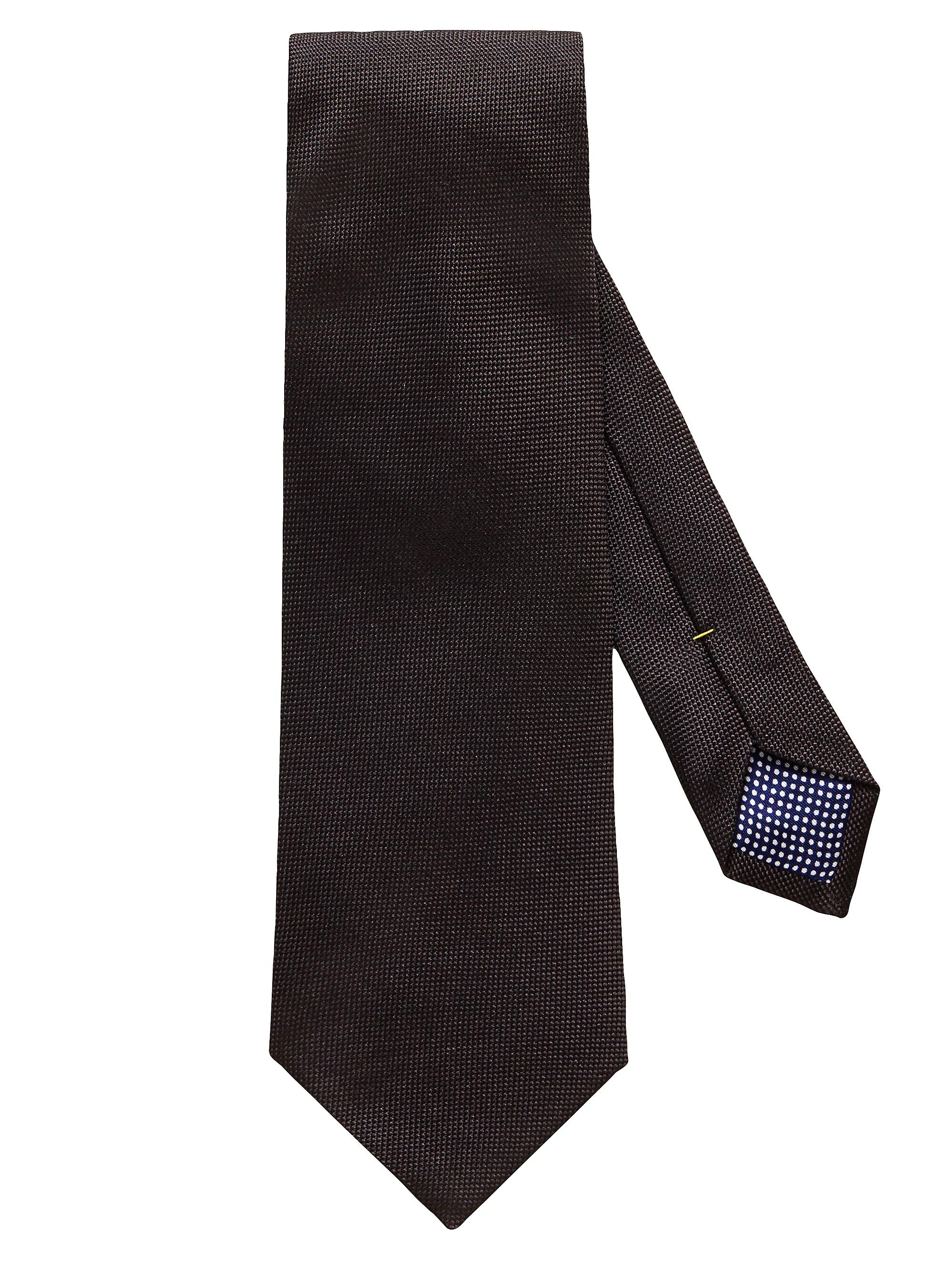 Eton Men's Solid Silk Tie - Black | Thumbnail 5