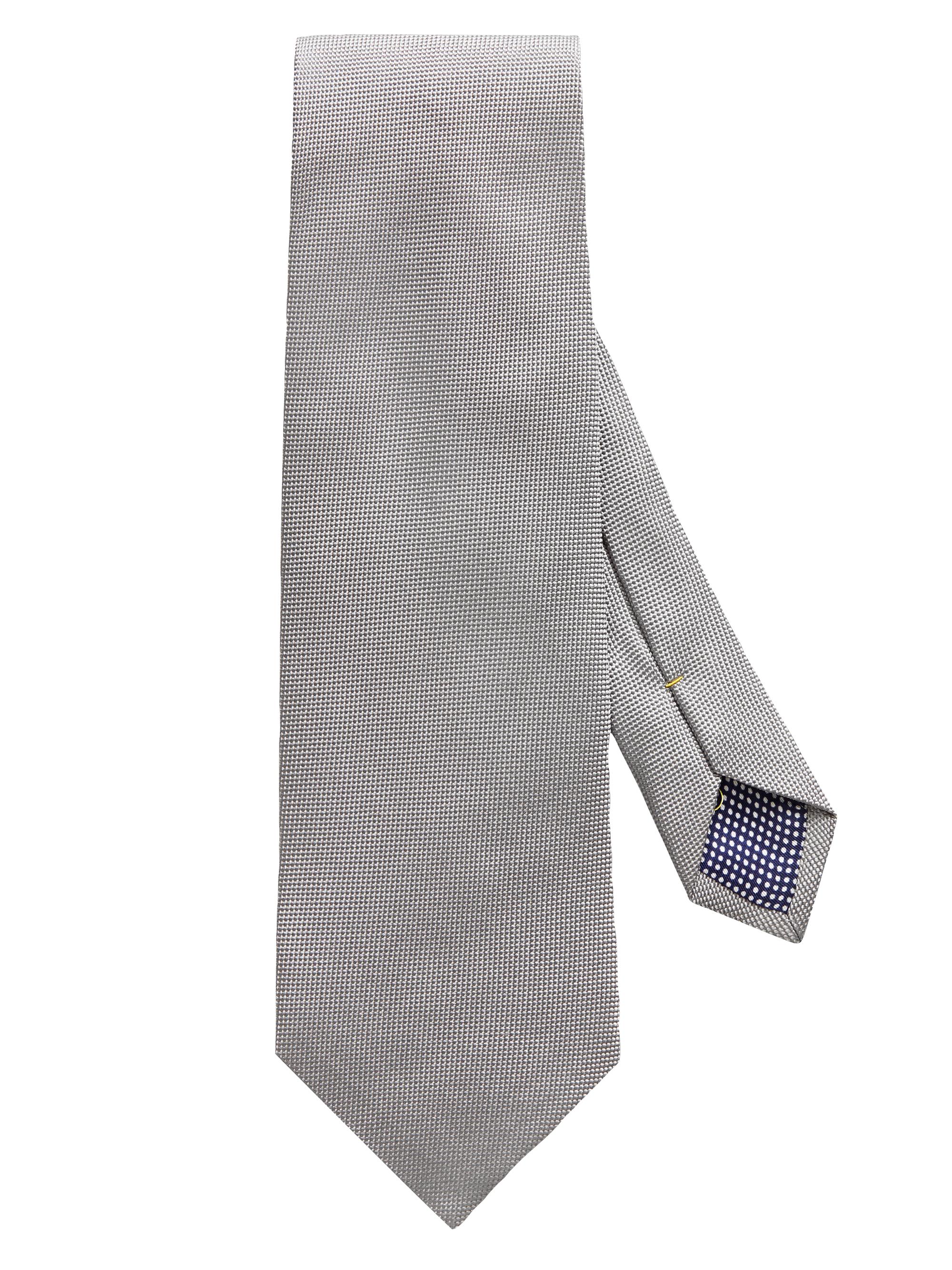 Eton Men's Solid Silk Tie - Grey | Thumbnail 5