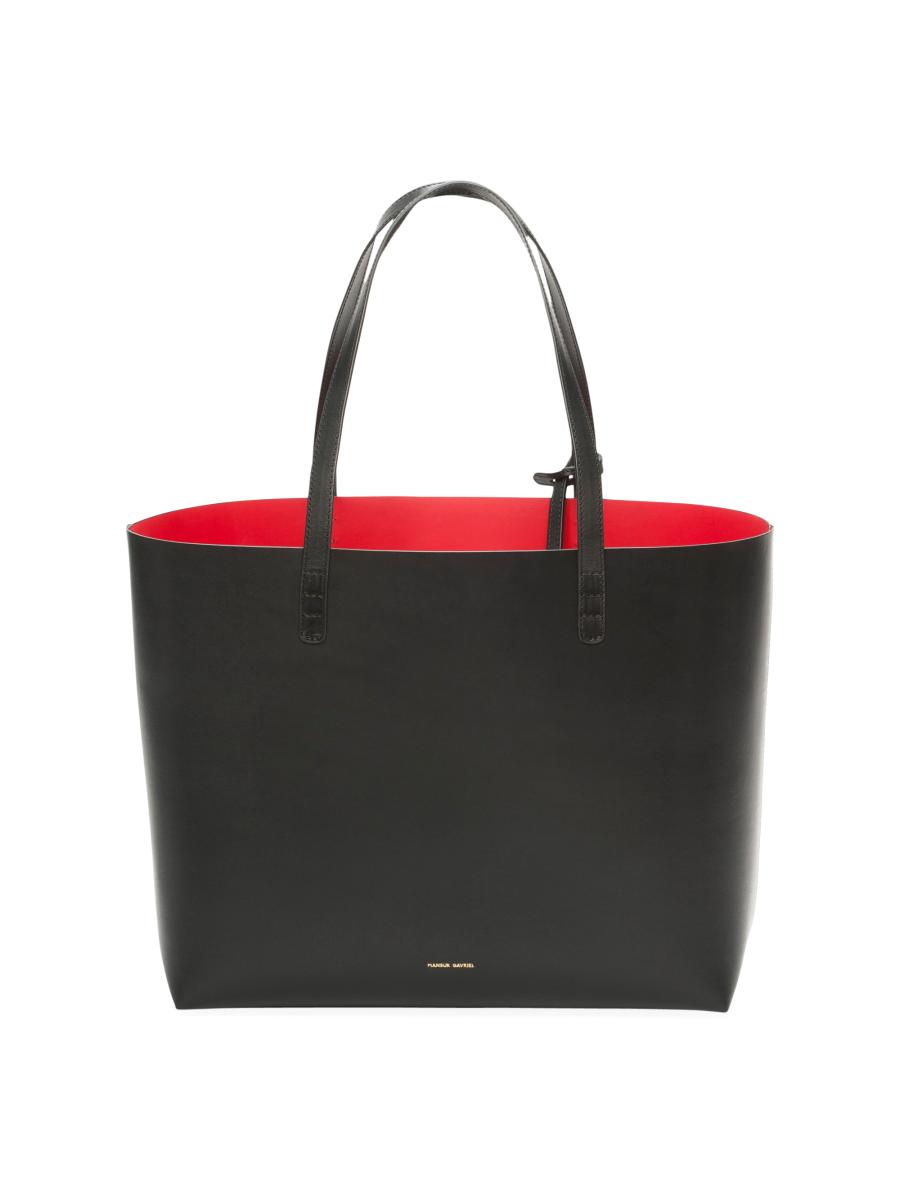 【MANSUR GAVRIEL】国内発送★MANSUR GAVRIEL Mansur Gavriel Navy Leather Top Handle Bag – Lux Second Chance