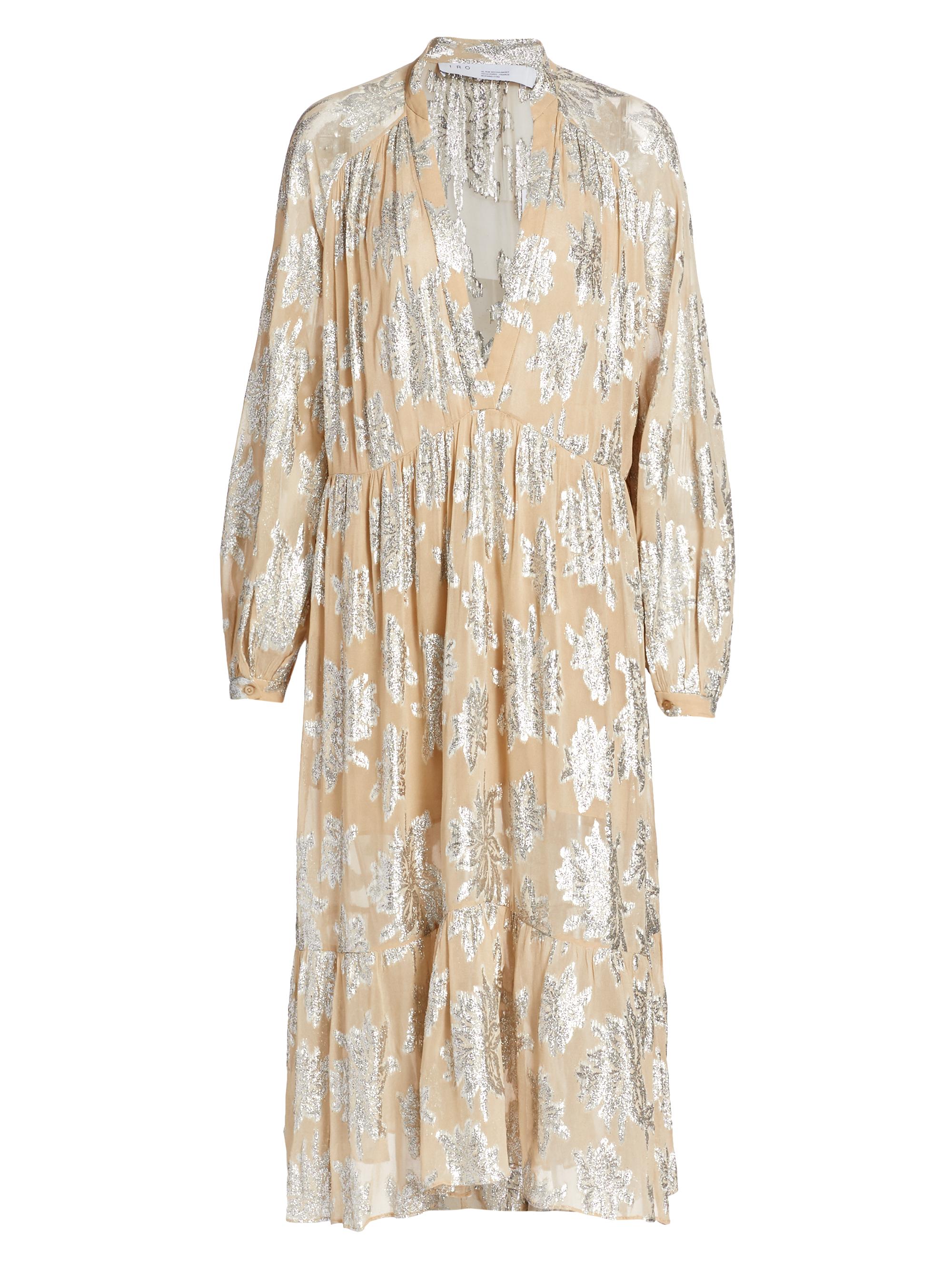 IRO Katte Floral Lurex Jacquard Midi Dress | Saks Fifth Avenue