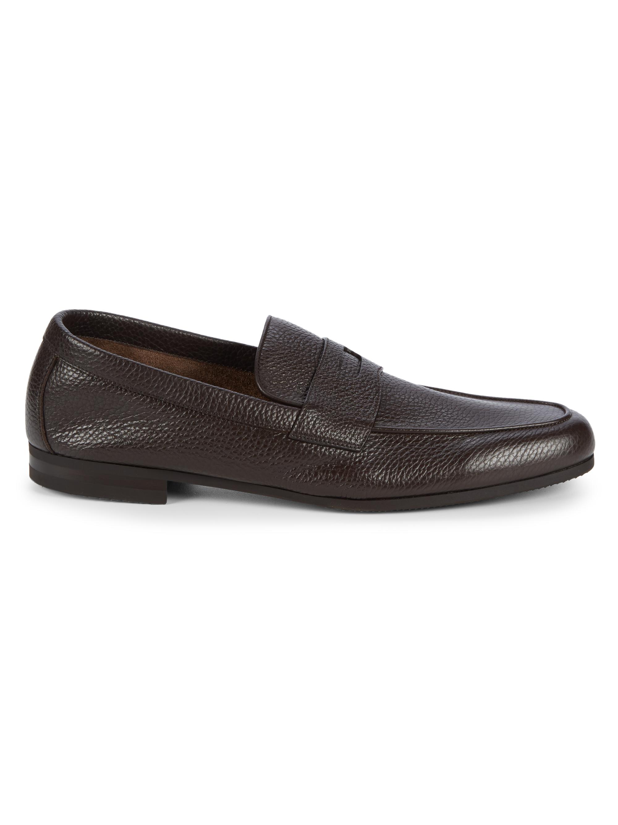 john lobb ジョンロブ　rowan John Lobb Thorne Pebble-Grained Leather Penny Loafers | Saks Fifth