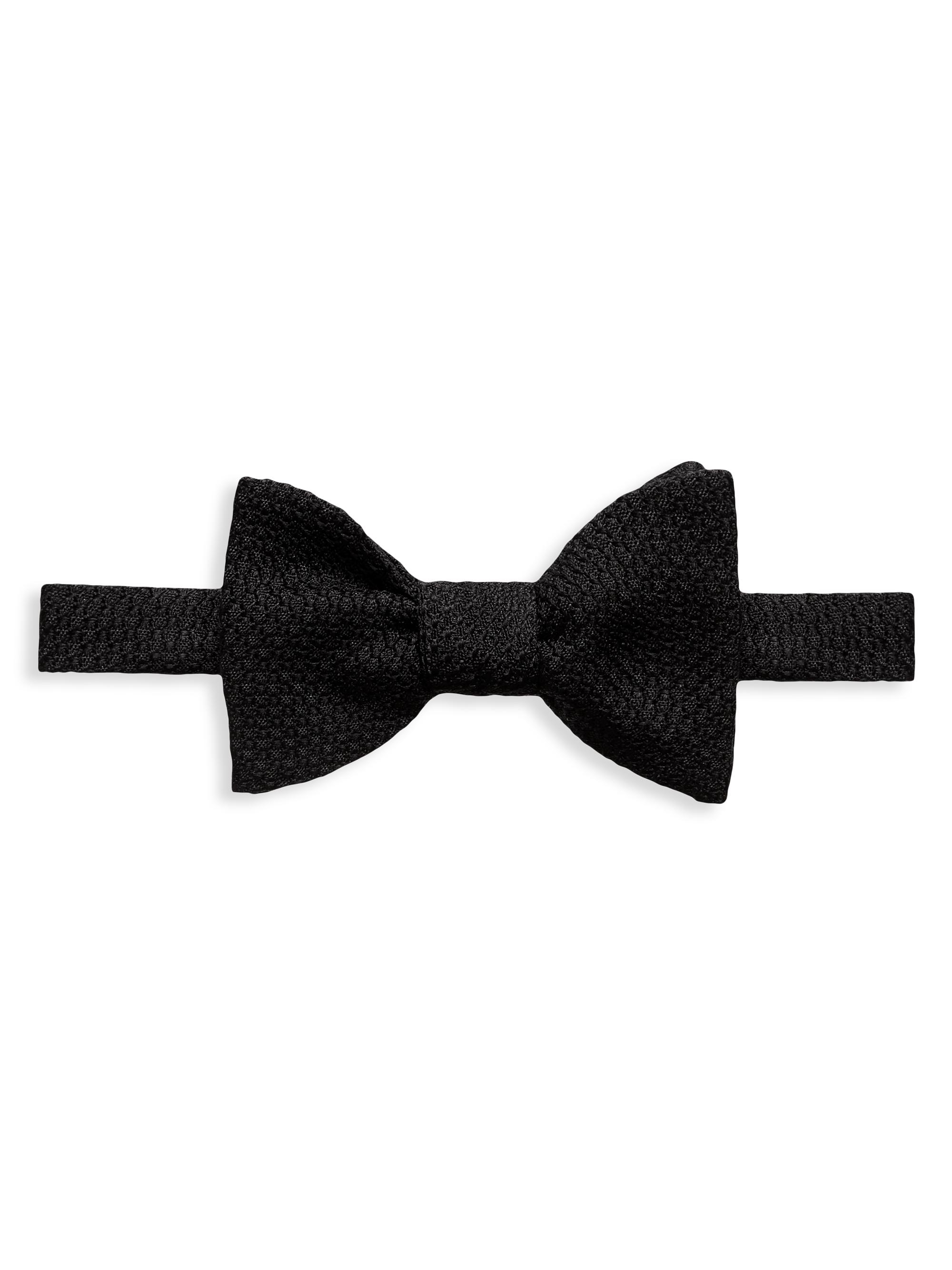 Eton Men's Grenadine Silk Bow Tie - Black
