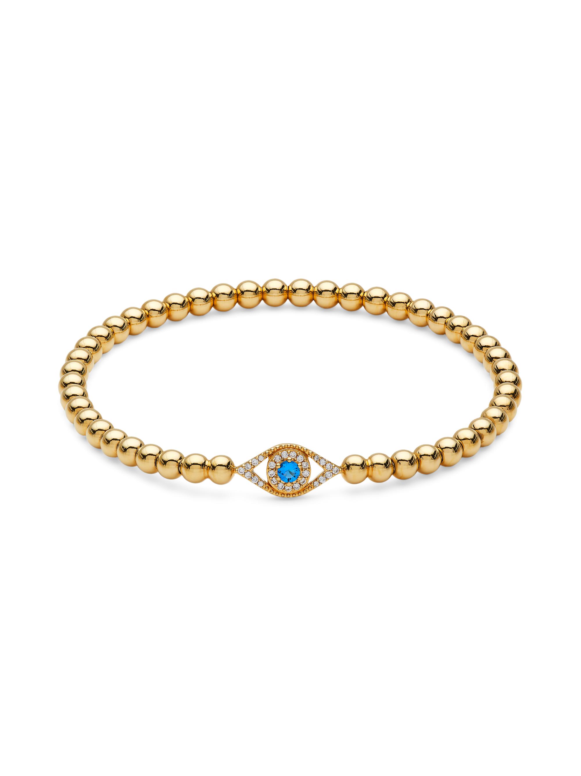 Adriana Orsini Women's 18K-Gold-Plated Sterling Silver Cubic Zirconia Evil Eye Bracelet - Gold