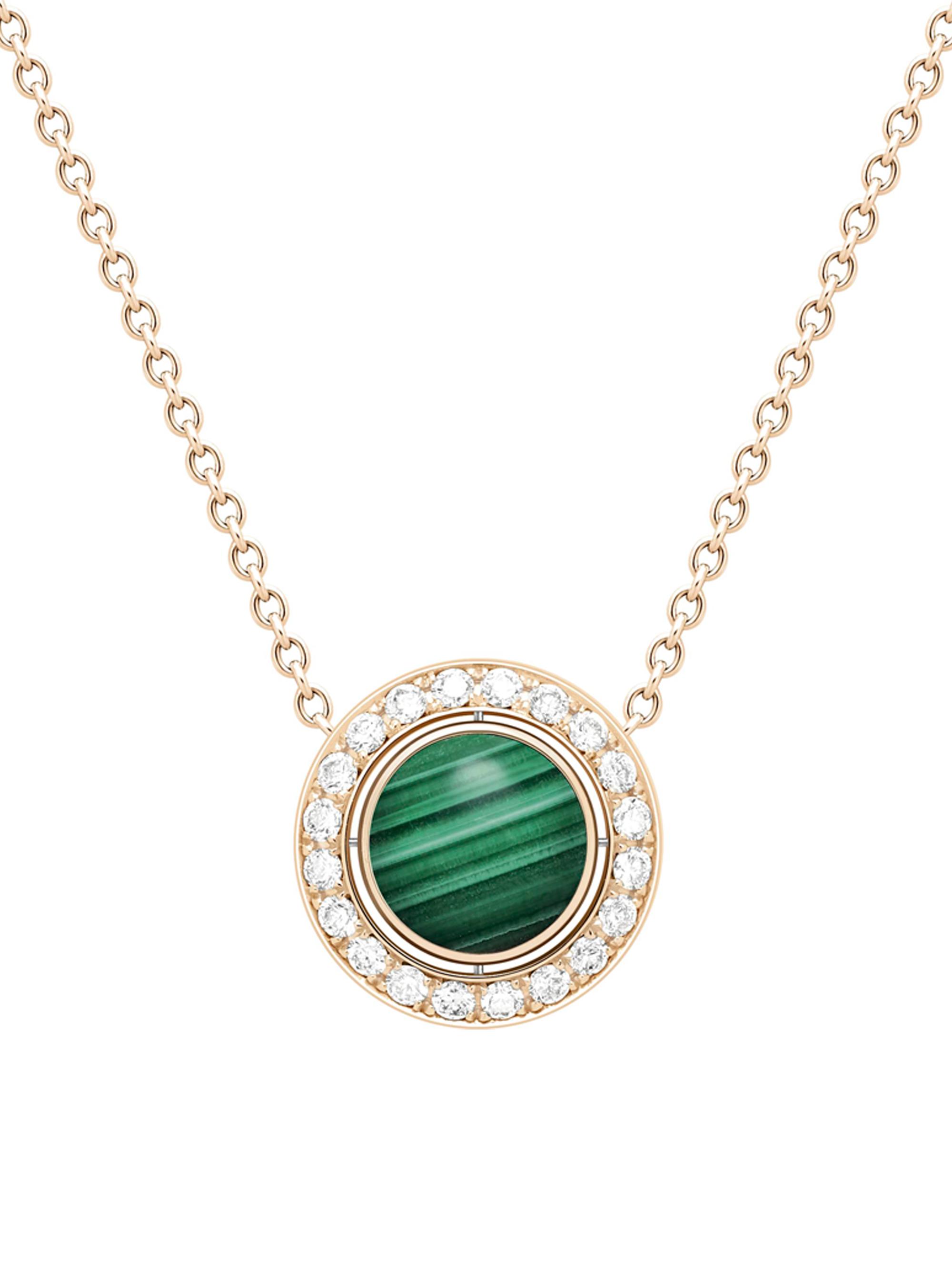 Piaget Women's Possession 18K Rose Gold, Malachite & Diamond Pendant Necklace - Gold