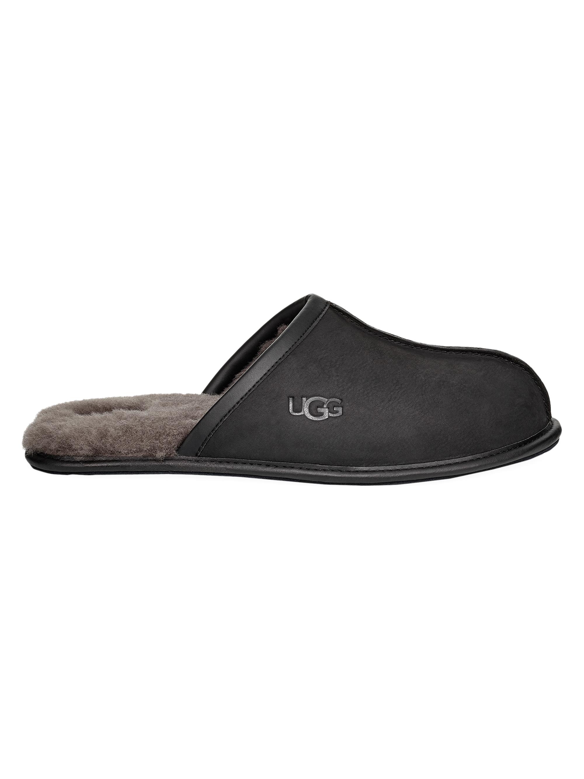 UGG Men's Unisex Scuff Faux Shearling-Lined Mule Slippers - Black
