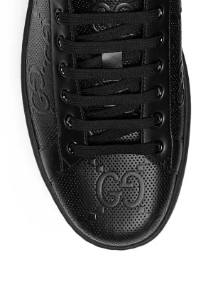 Gucci White GG Embossed Sneakers
