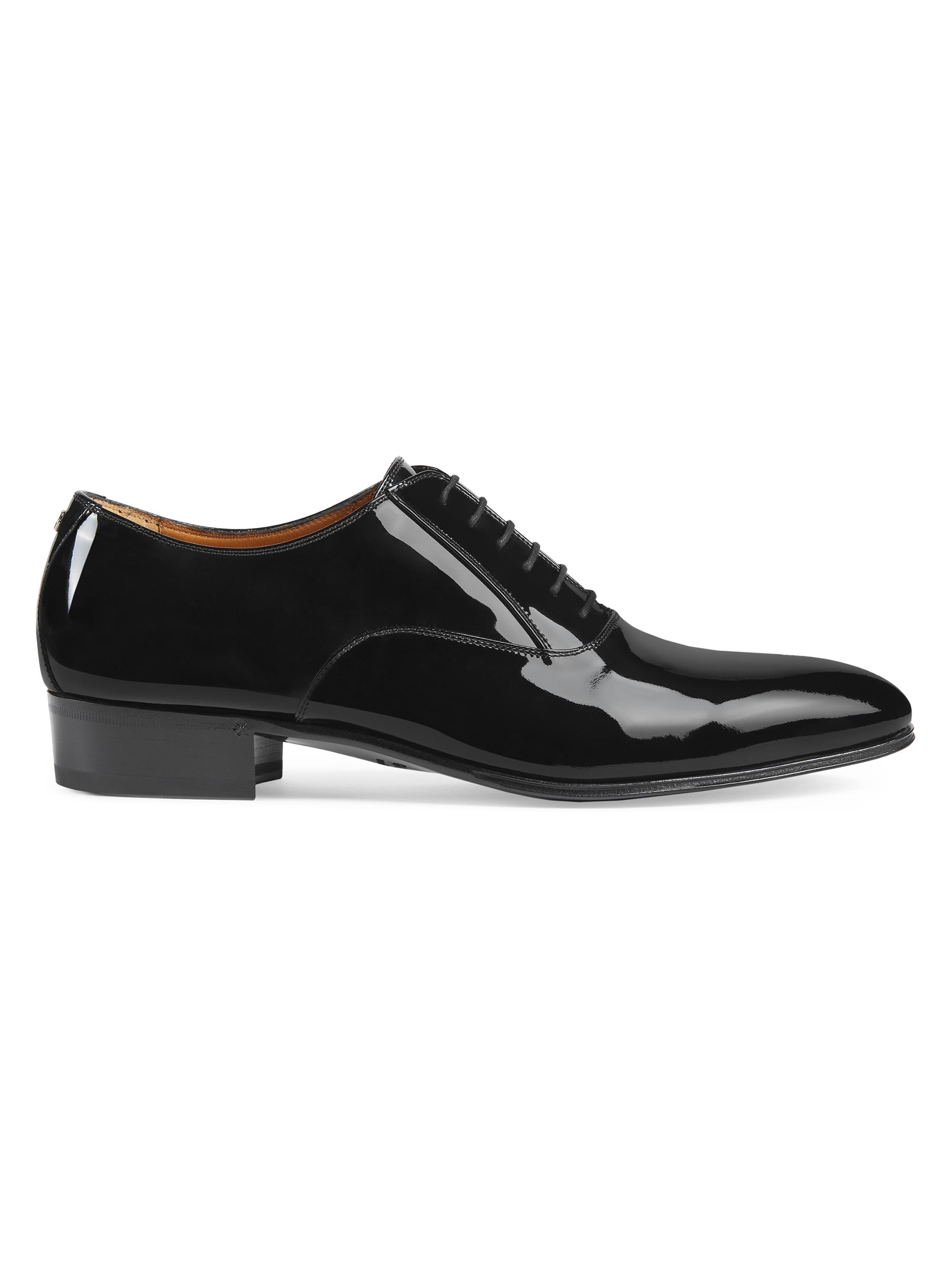 Patent Leather Lace-up Shoes