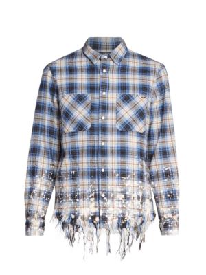 AMIRI checked long-sleeved shirt - Purple