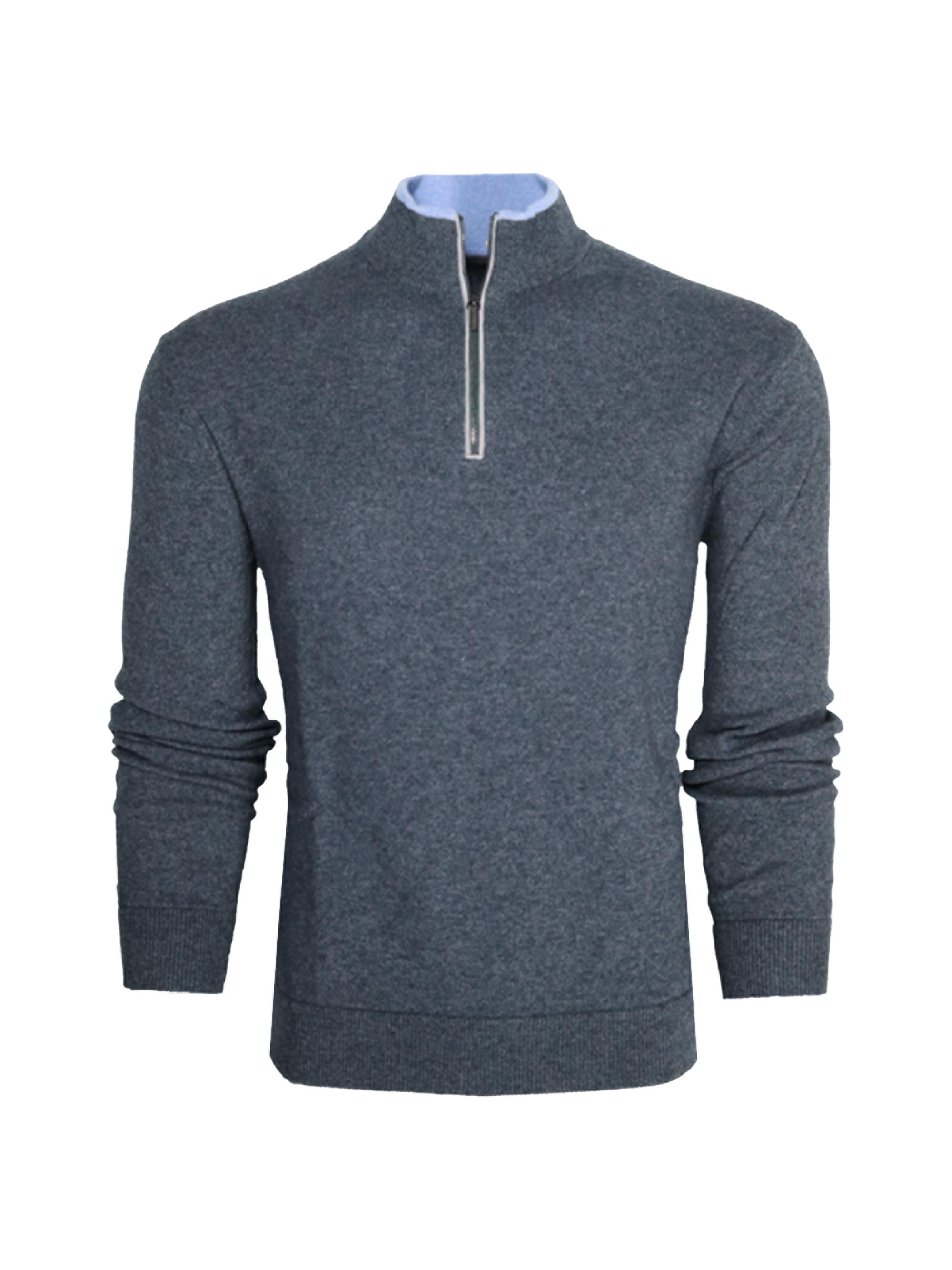 Greyson Men's Sebonack Quarter-Zip Pullover - Dark Grey Heather | Thumbnail 3