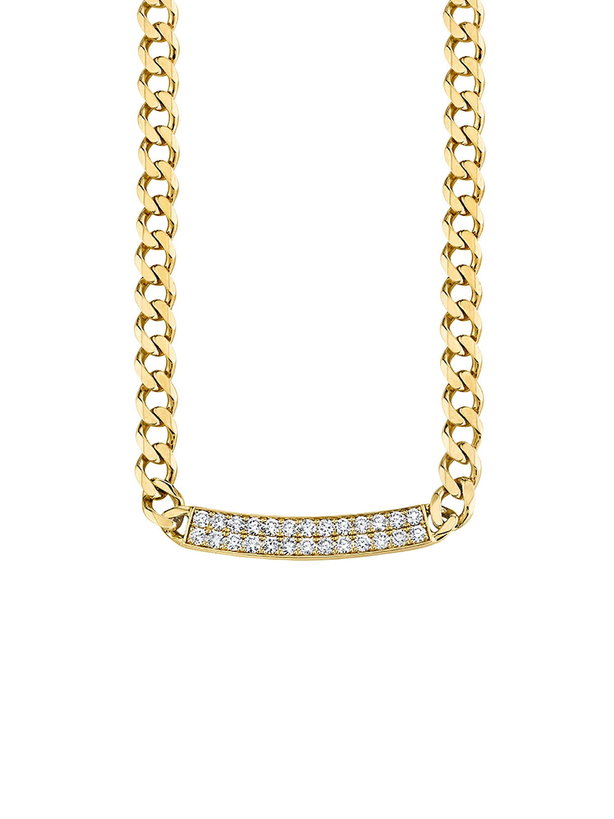 Sydney Evan Women's 14K Yellow Gold & Diamond ID Bar Link Necklace - Gold