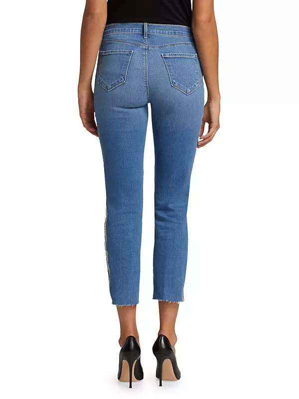 Sada High-Rise Crop Slim Straight Jeans