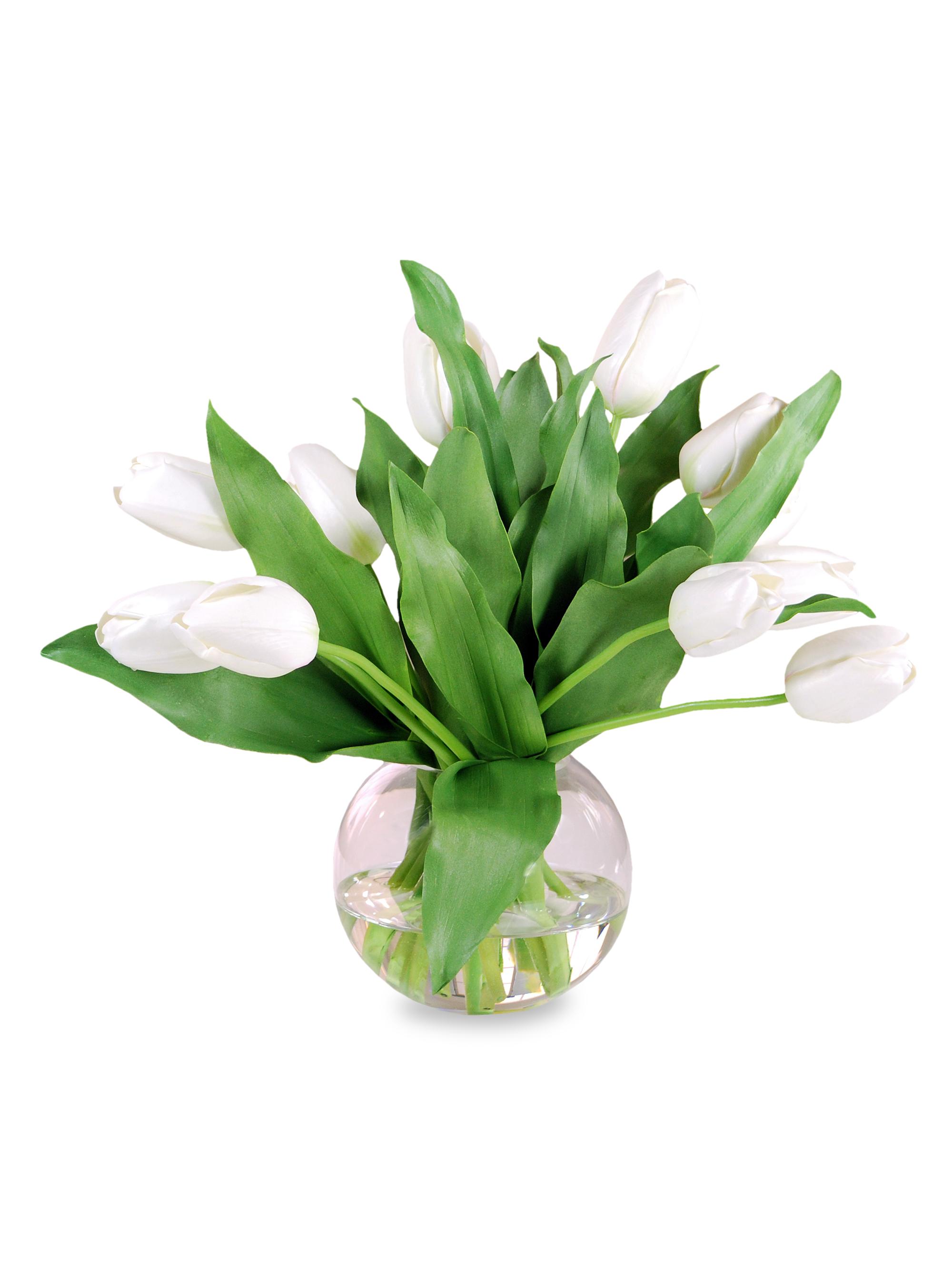 Winward Home Everyday Floral Imitation Tulip In Bubble Bowl