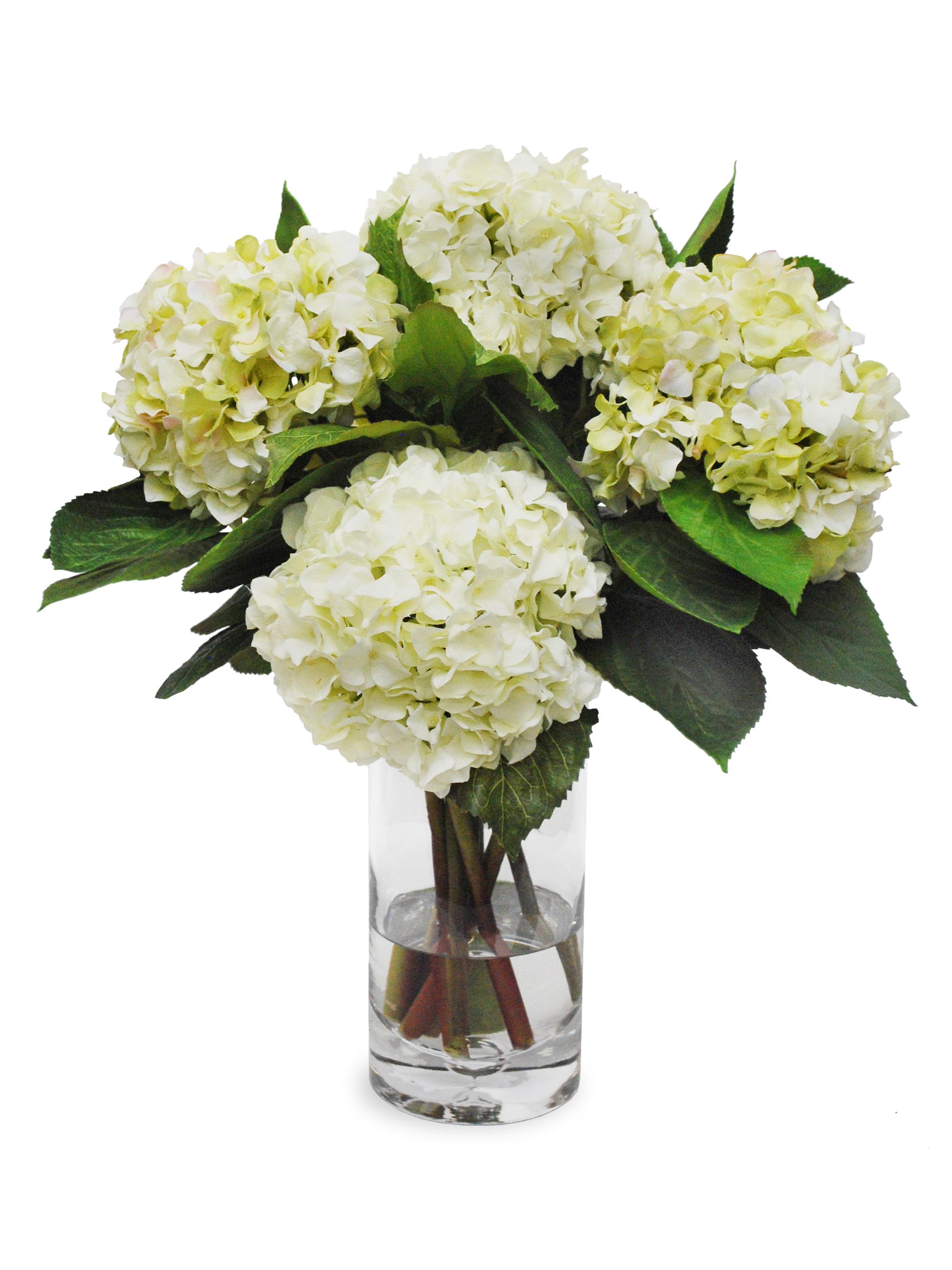 Winward Home Everyday Floral Imitation Hydrangea In Glass Vase