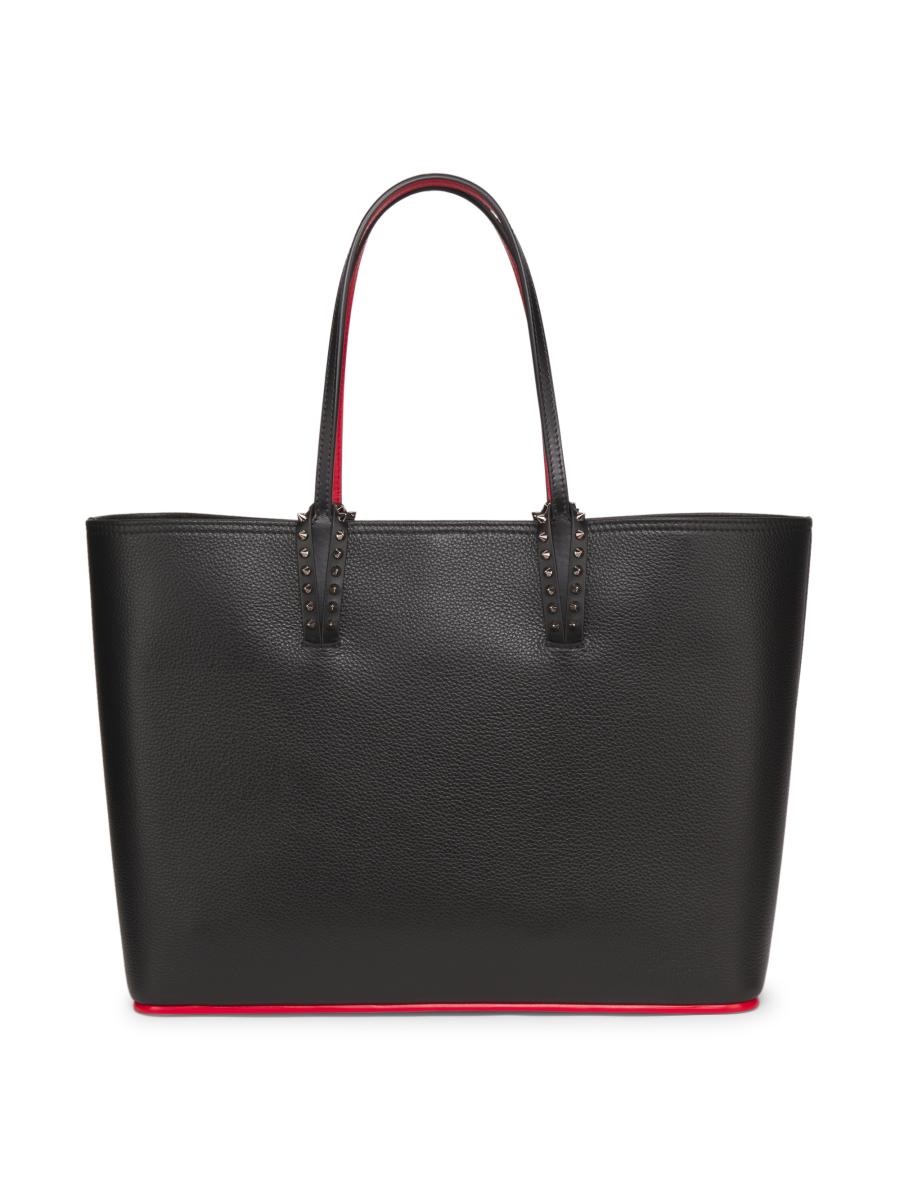 【関税込み】CHRISTIAN LOUBOUTIN Cabata' shopping bag Cabata large - Tote bag - Calf leather and spikes - Black