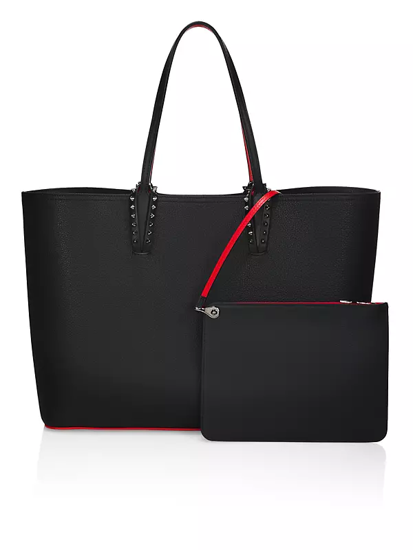 Cabata Small Leather Tote in Black - Christian Louboutin