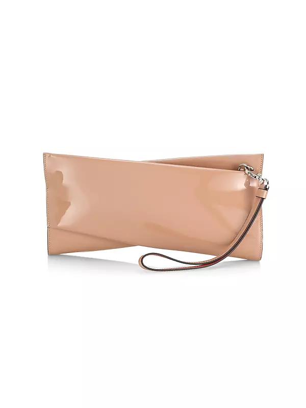 Nude Clutch Purses for Women Black Patent leather Clutch Red