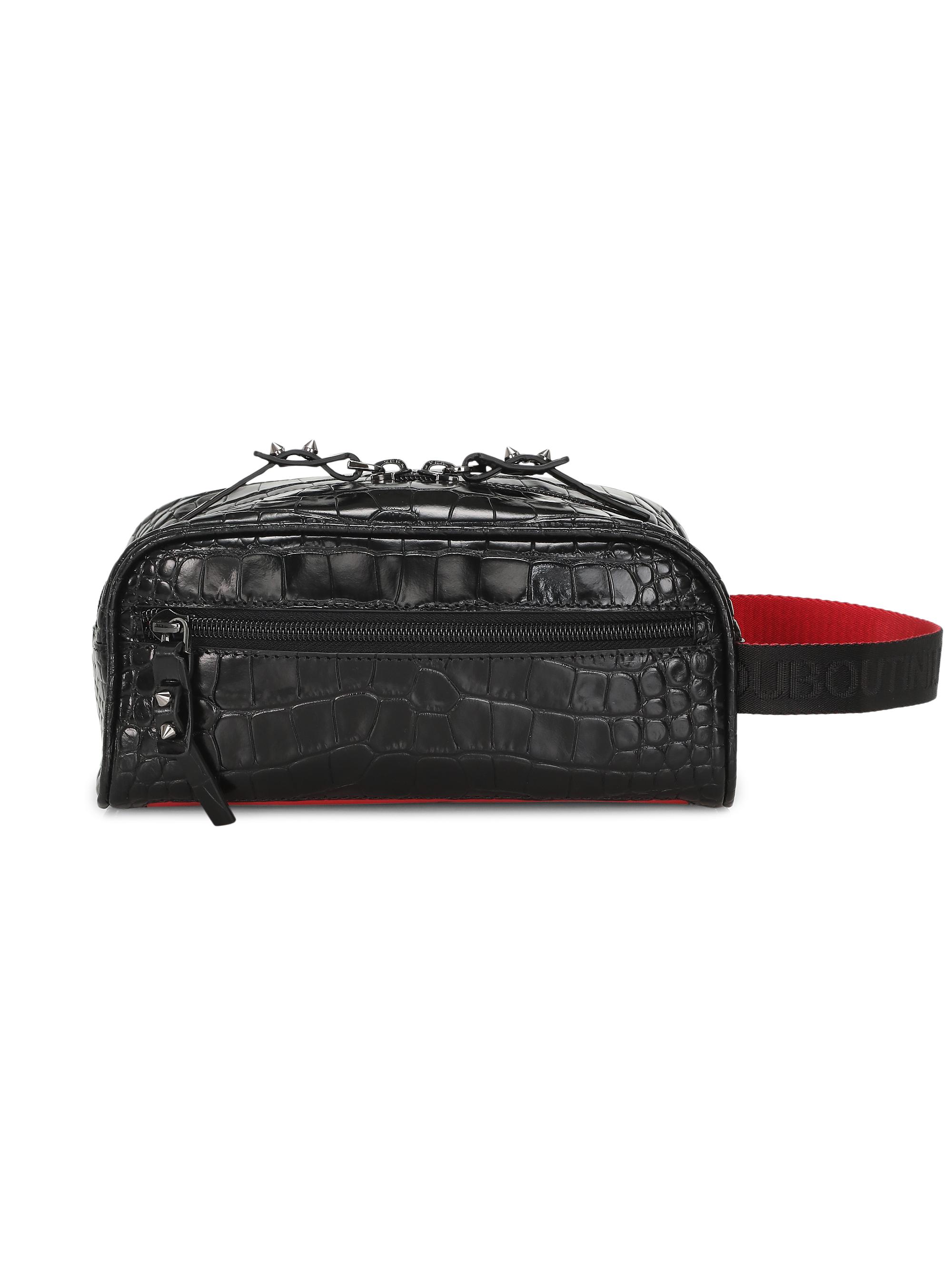 正規 CHRISTIAN LOUBOUTIN BLASTER Bag 1 Blaster - Pouch - Calf leather - Black - Christian Louboutin