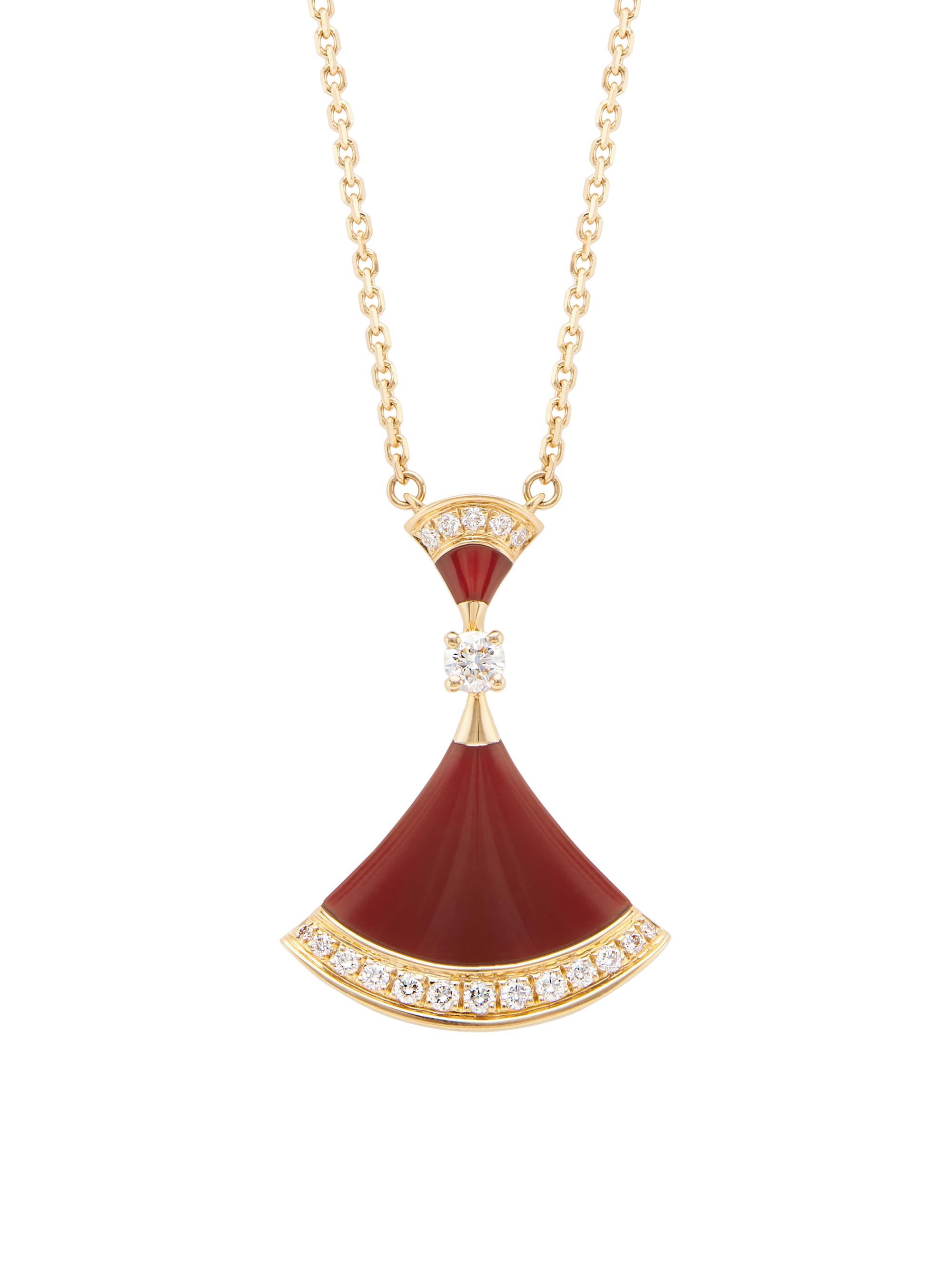 BVLGARI Women's Divas' Dream 18K Rose Gold, Carnelian & Diamond Pendant Necklace - Rose Gold