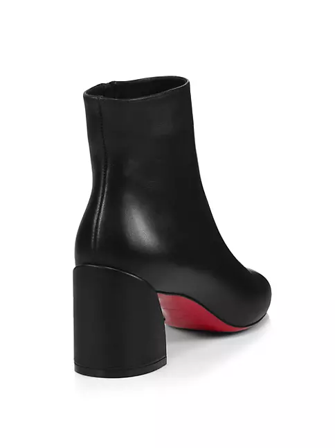Turela - 85 mm Low boots - Calf leather - Black - Christian Louboutin
