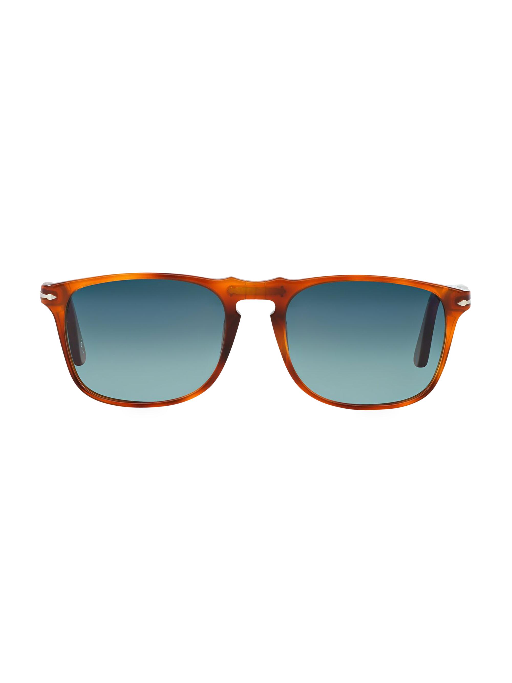 Persol Men's 55MM Round Sunglasses - Brown