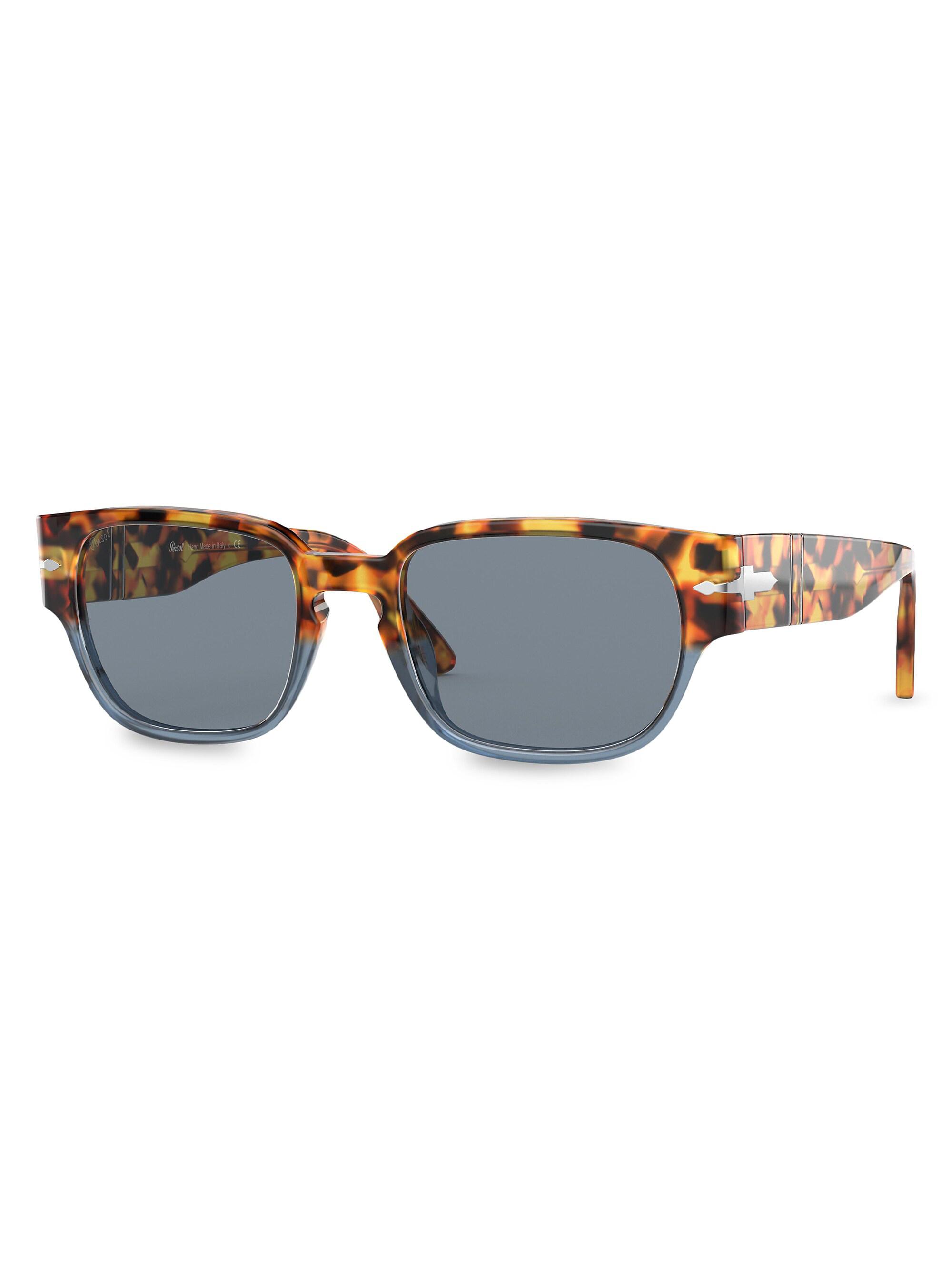 Persol Men's  49MM Square Sunglasses - Brown Tortoise