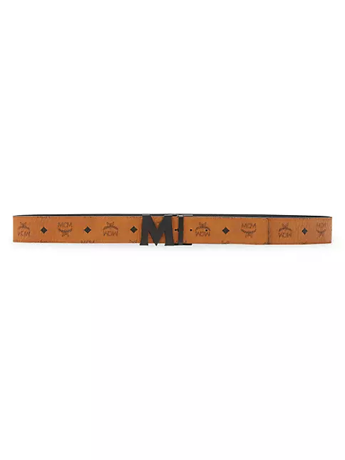 Reversible M-Buckle Monogram Belt Cognac/Red