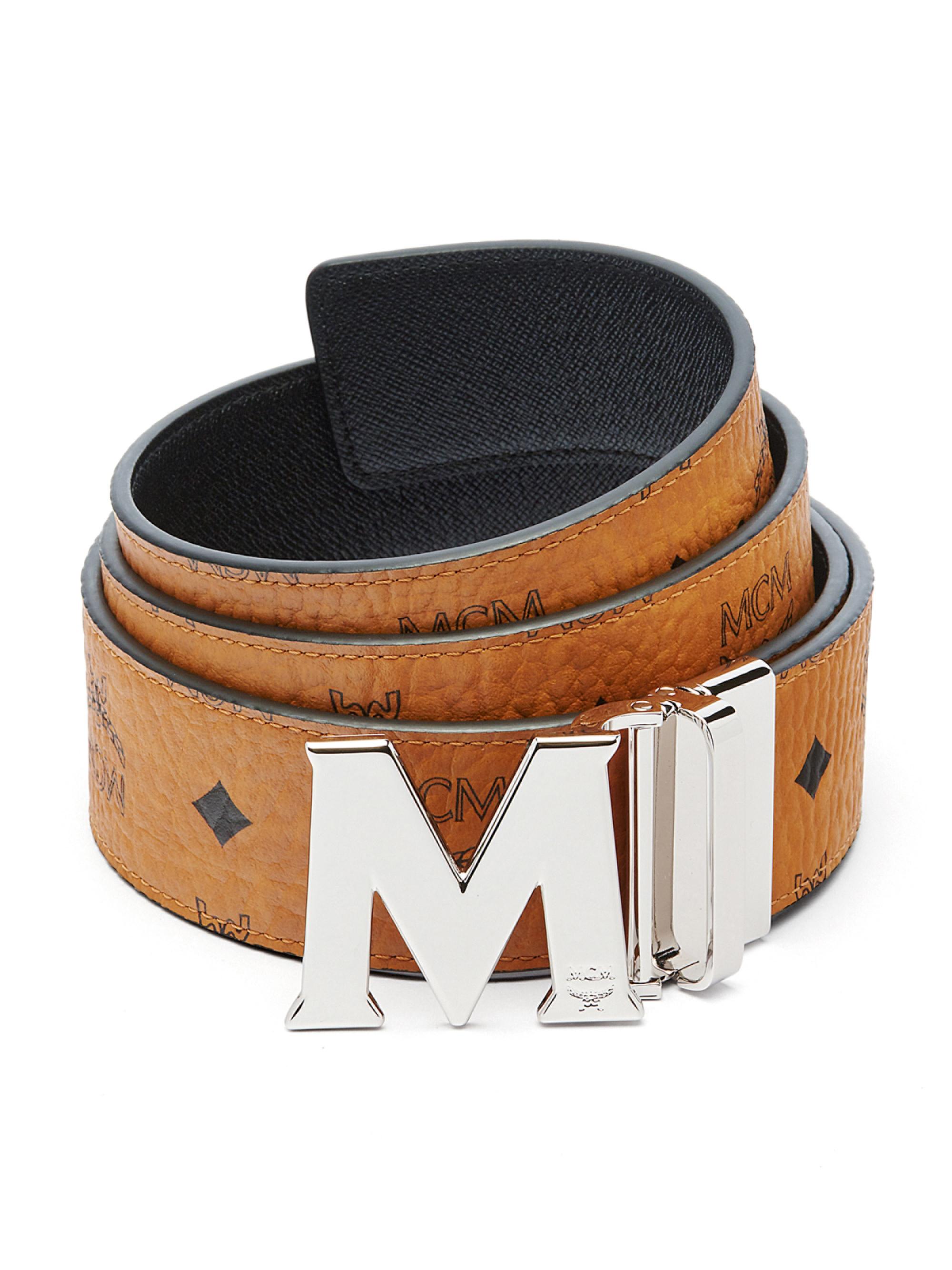小物 MCM Mens Claus Cognac Leather Belt 0400012847819_COGNAC?wid=600&