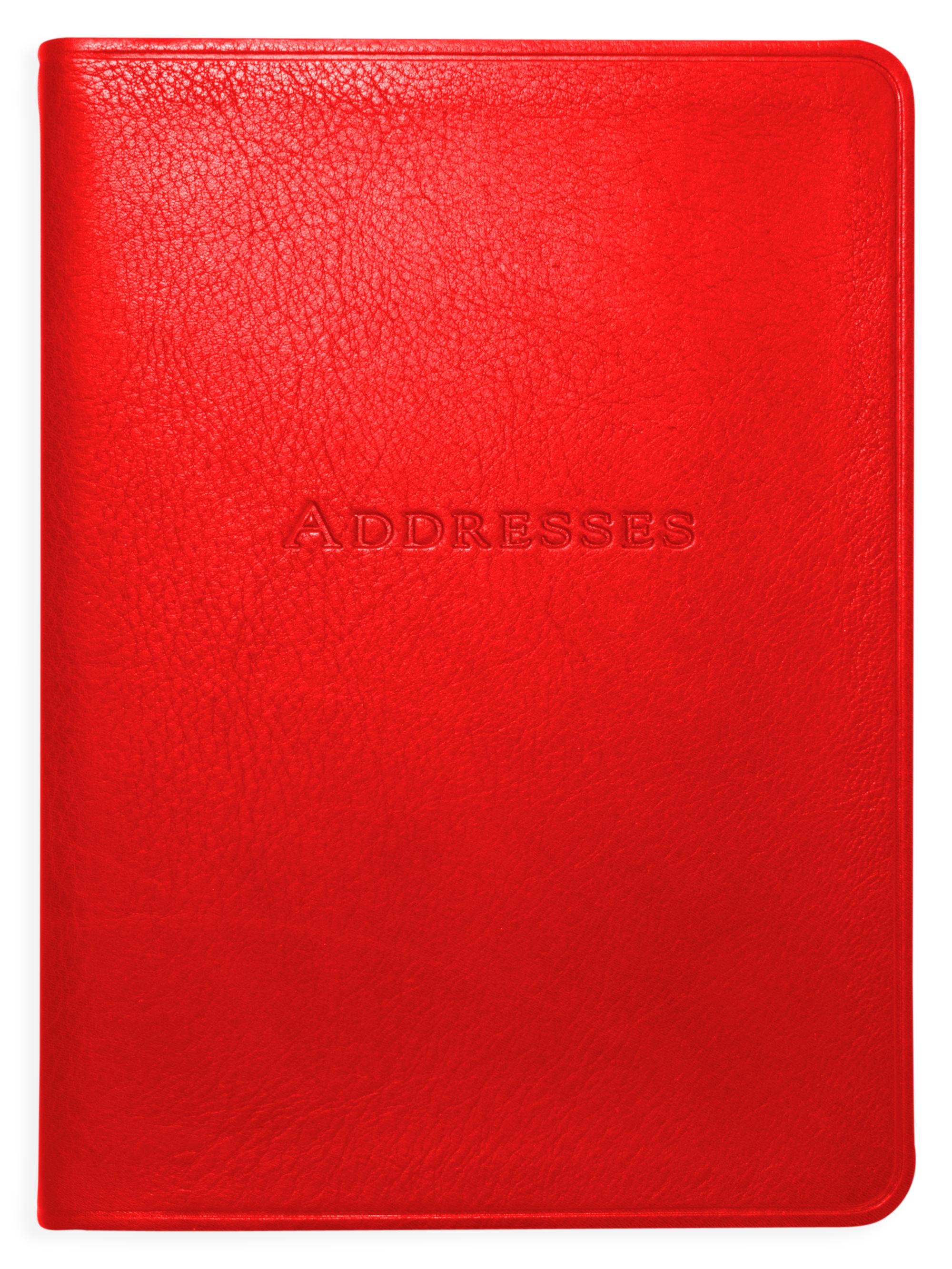 Graphic Image Leather Address Book - Red