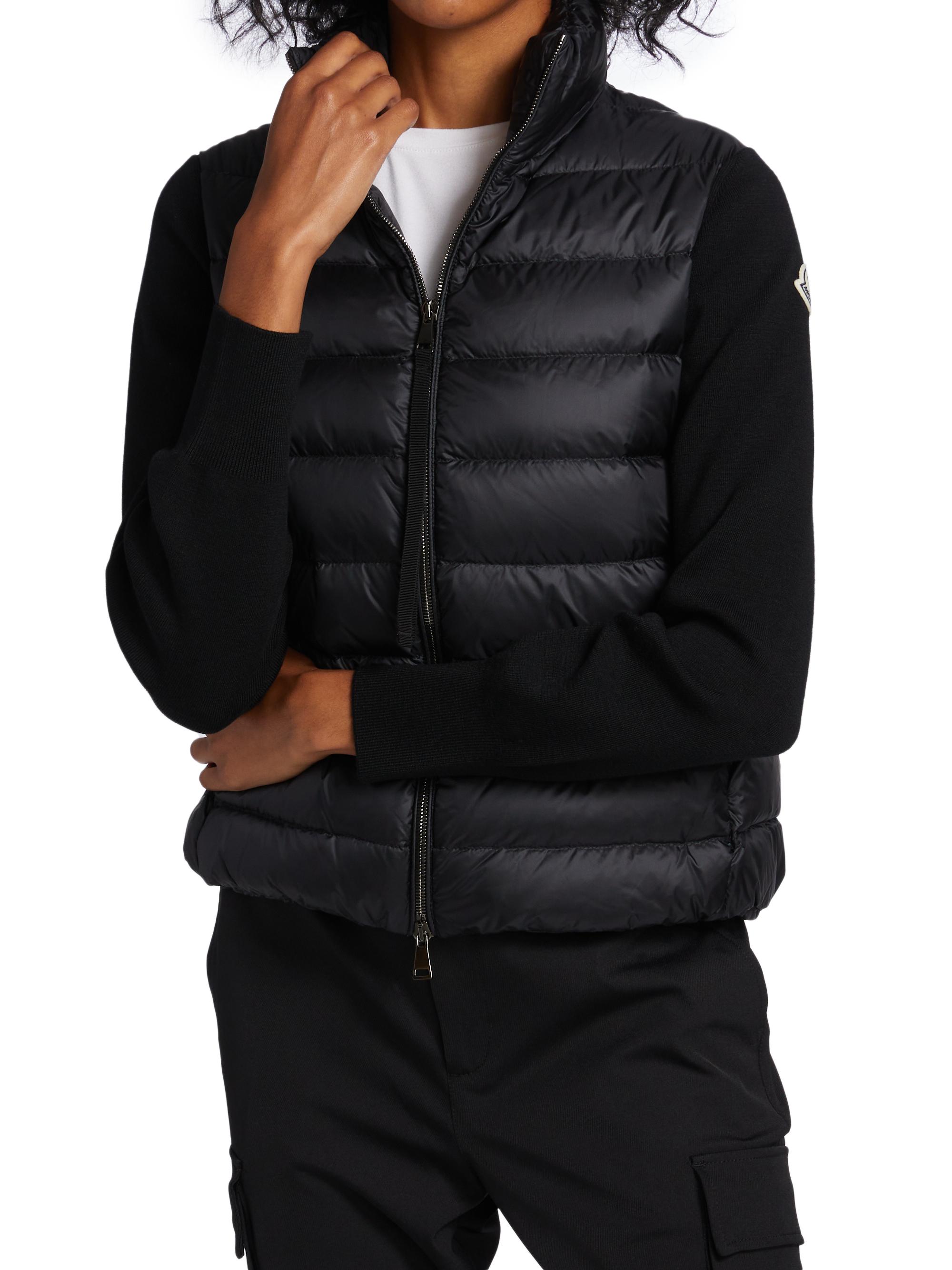 Moncler Short Down Knit Combo Jacket | Saks Fifth Avenue